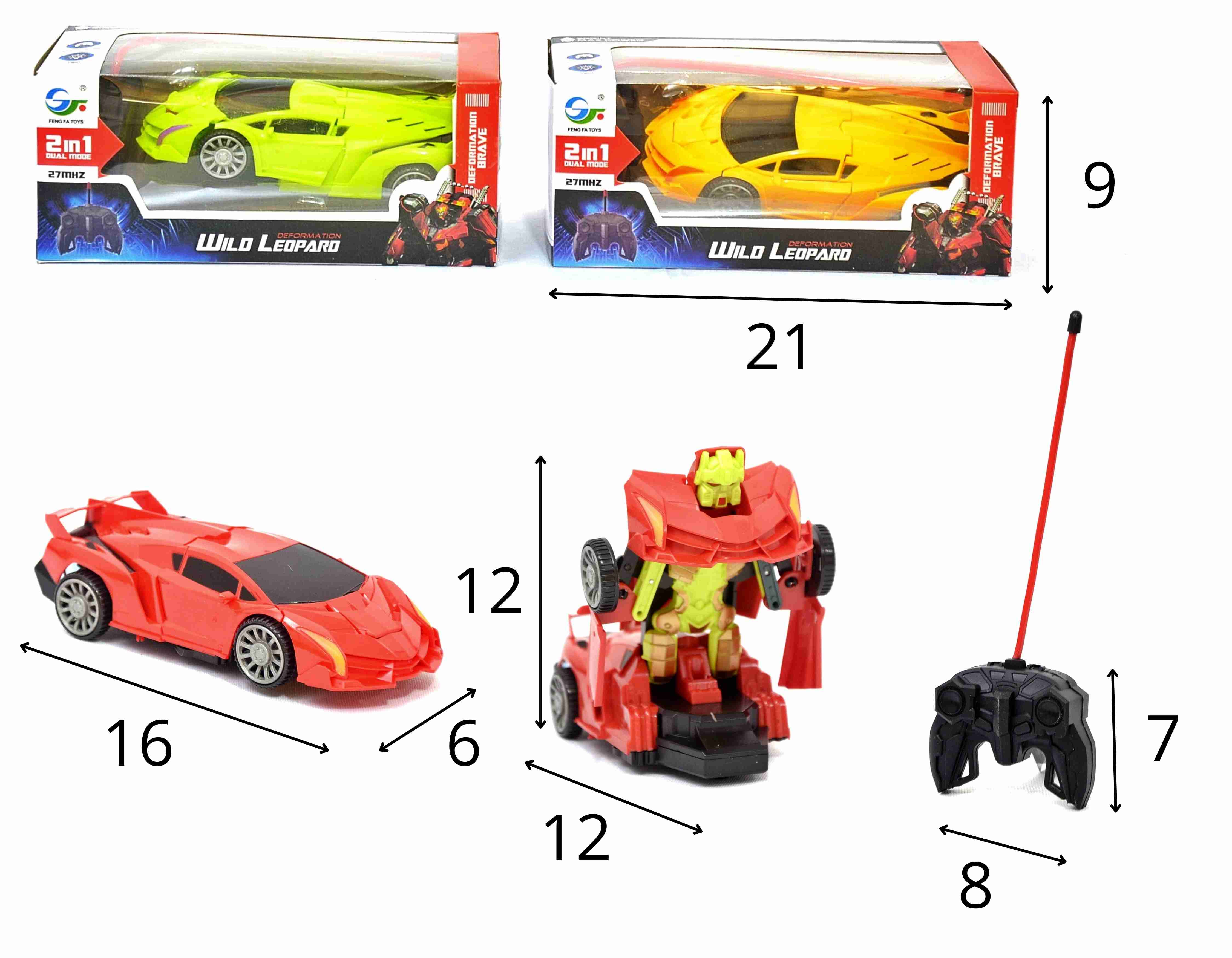 F - CARRO DE CONTROLE TOTAL TRANSFORMERS FERRARI A PILHA, COM CORES VARIADAS 
