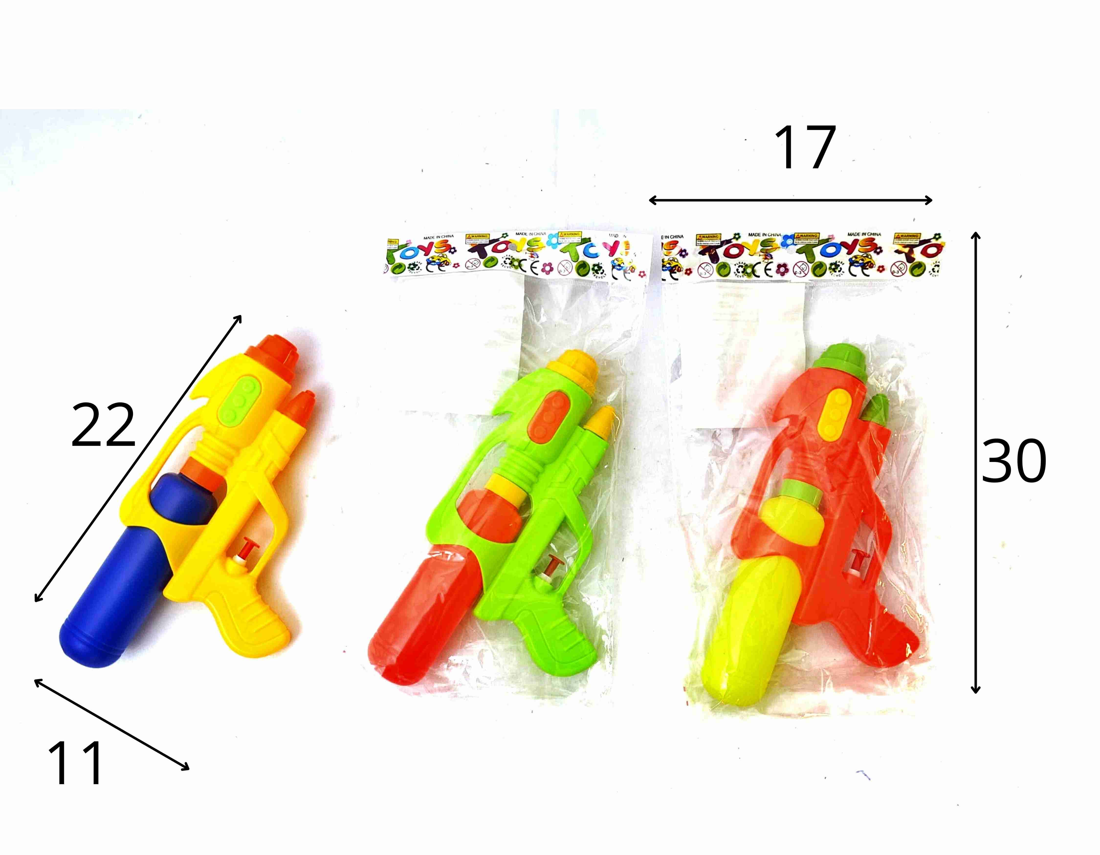 B - PISTOLA LANÇA ÁGUA MEDIA COM CORES VARIADAS 