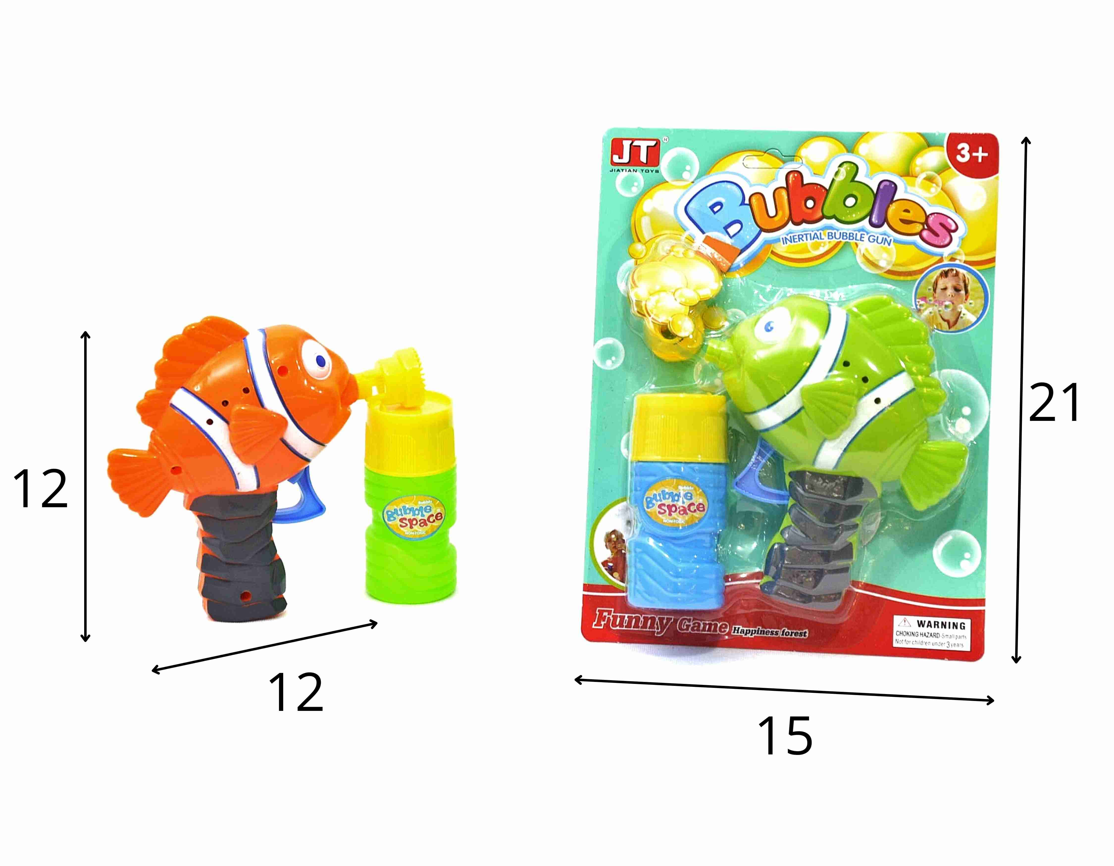 D - LANÇA BOLHAS DE SABÃO PEIXE NEMO A FRICÇÃO COM 2 CORES