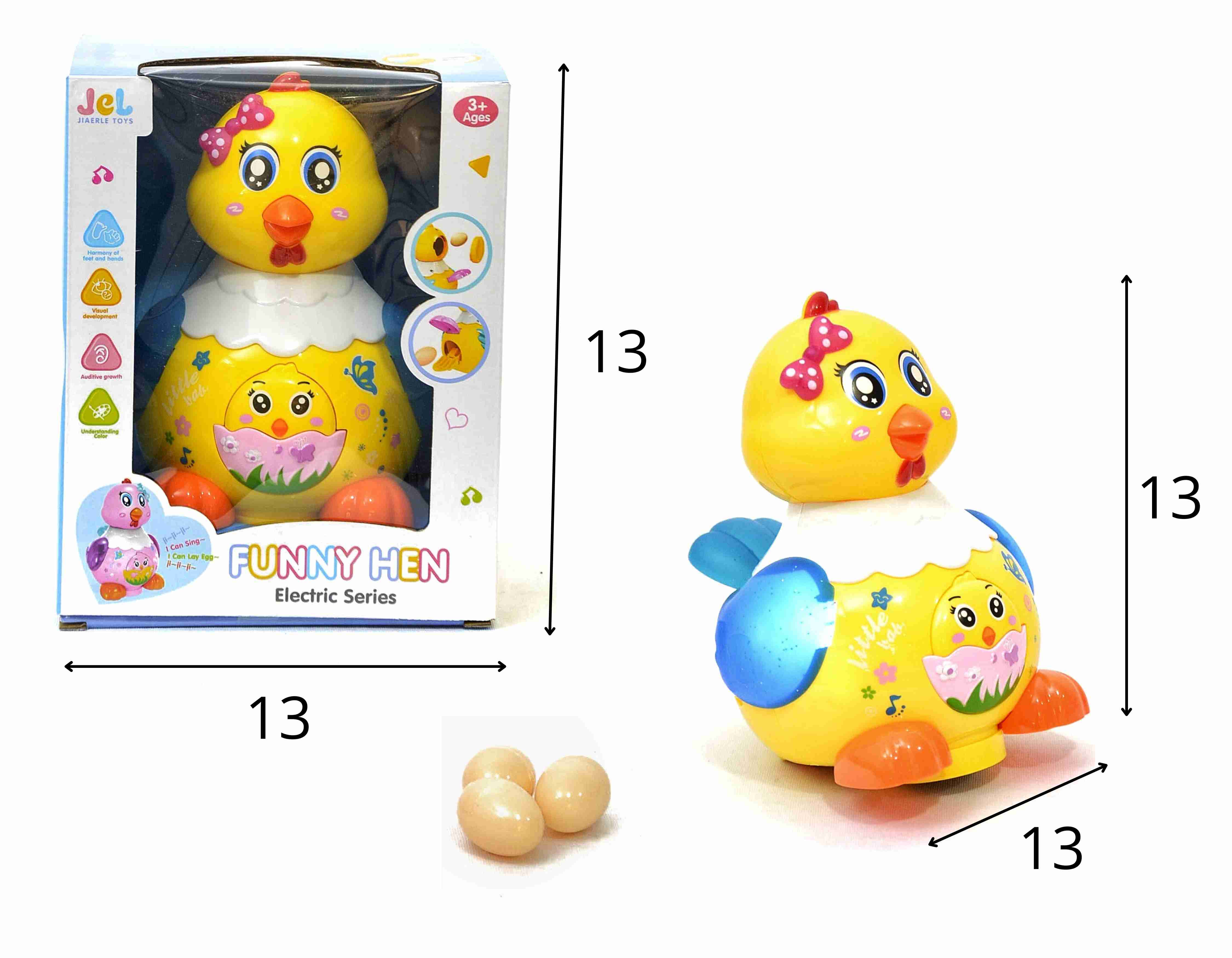 D - GALINHA BOTA OVO BATE E VOLTA COM SOM E ILUMINAÇÃO 