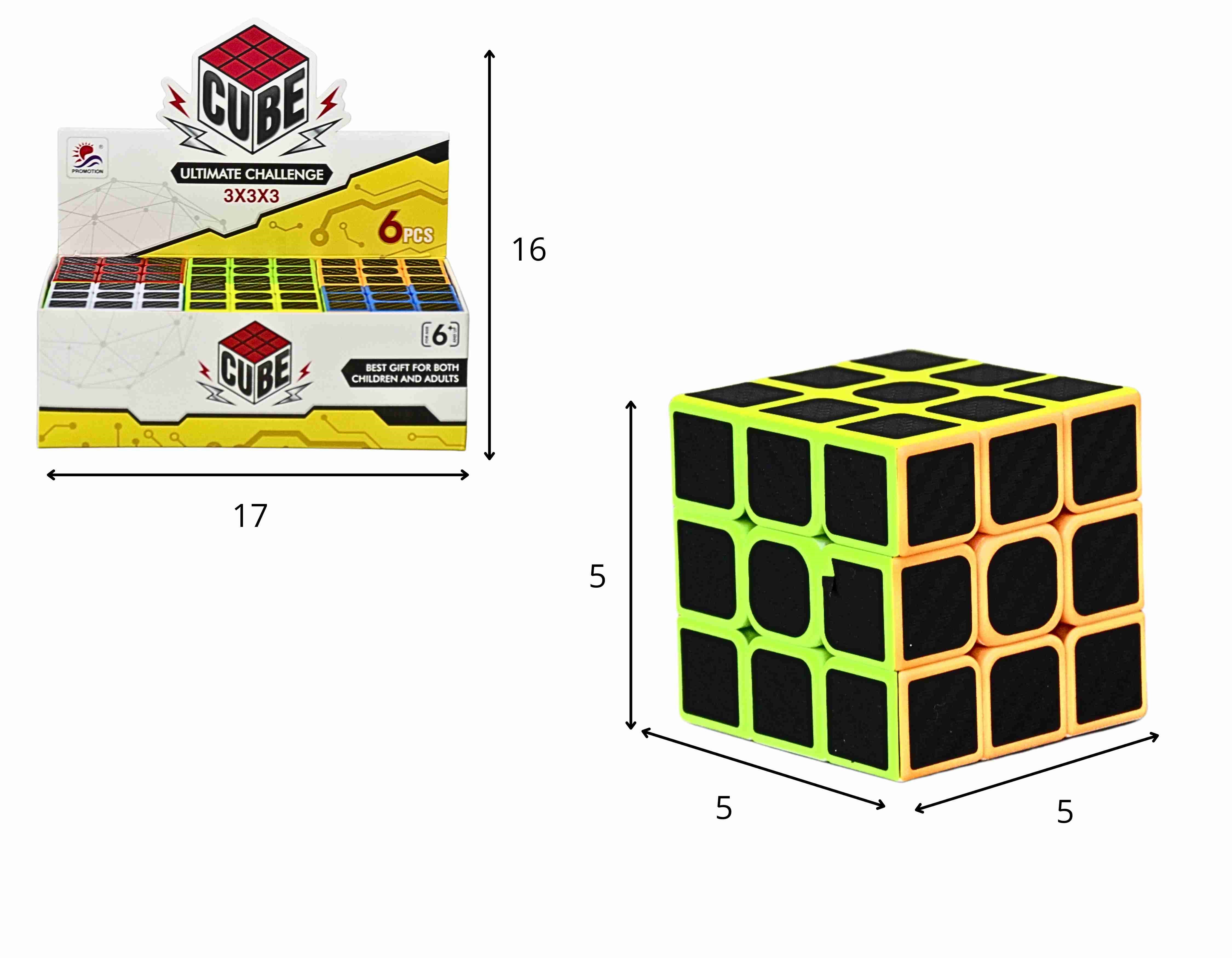 A - CUBO MAGICO ULTIMATE CHALLENGE NO DISPLAY COM 6 PEÇAS 