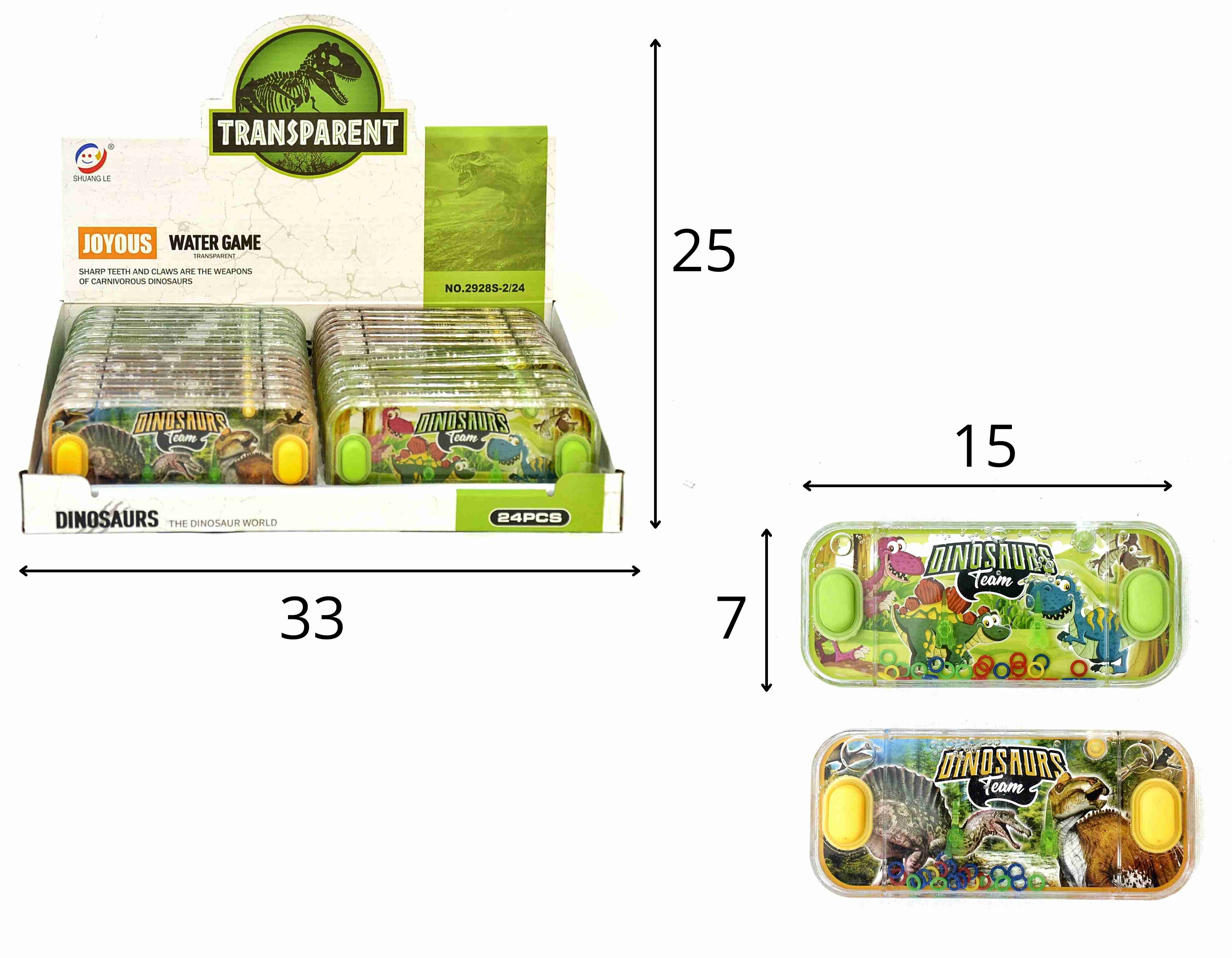 B - AQUAPLAY DINOSSAURO COM MODELOS VARIADOS NO DISPLAY C/ 24 PÇS 