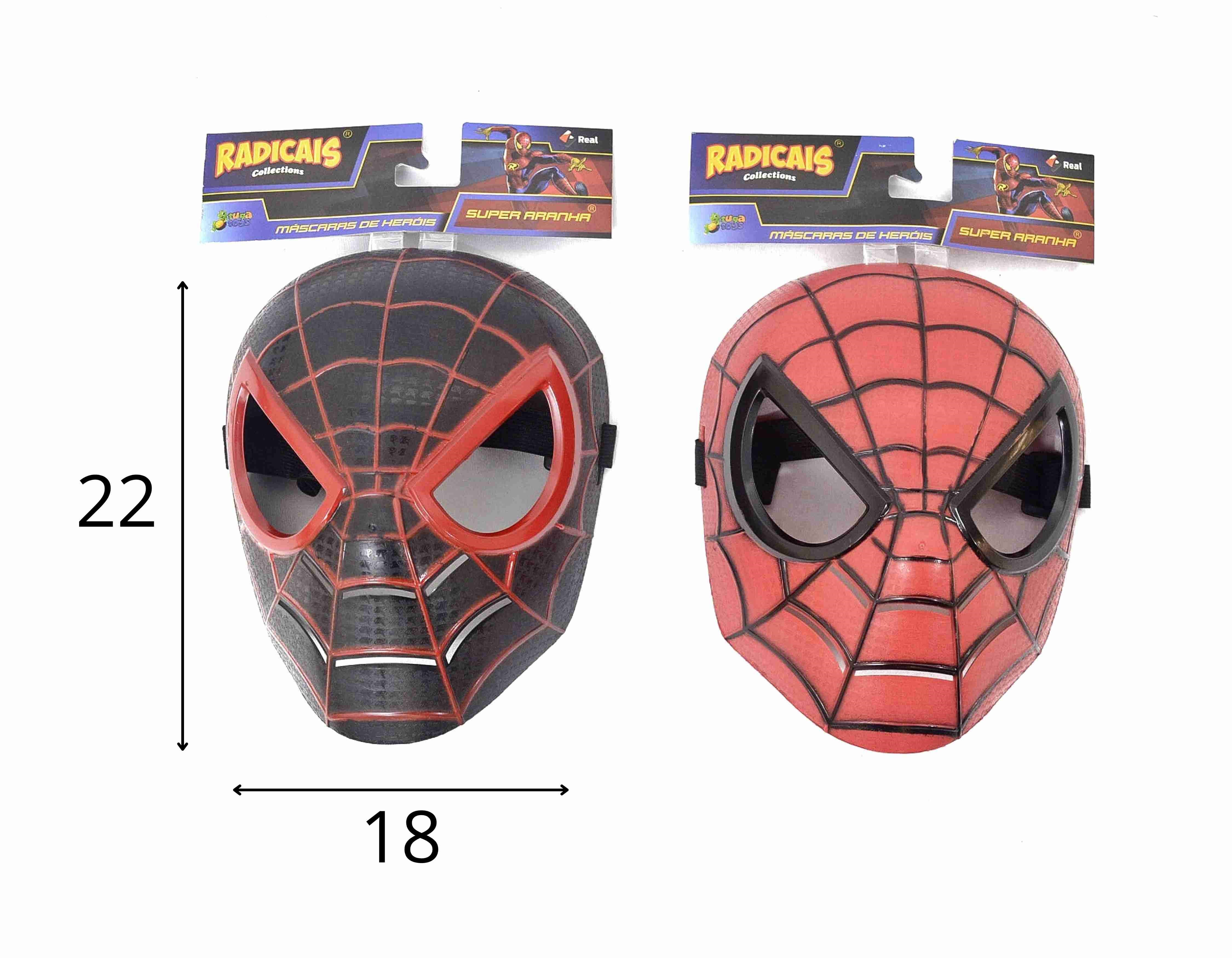 B - MÁSCARA DO HOMEM ARANHA DARK E TRADICIONAL