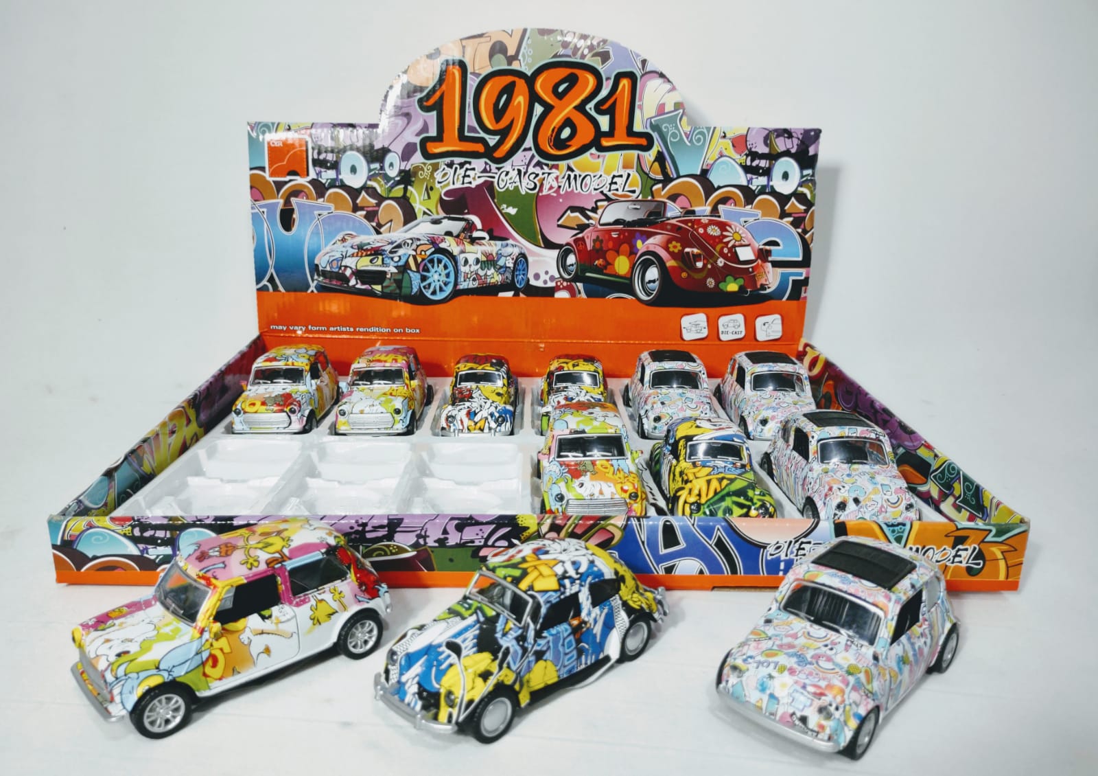  KIT COLEÇÃO 1981 DIE CAST MODEL DISPLAY C/ 12 PEÇAS