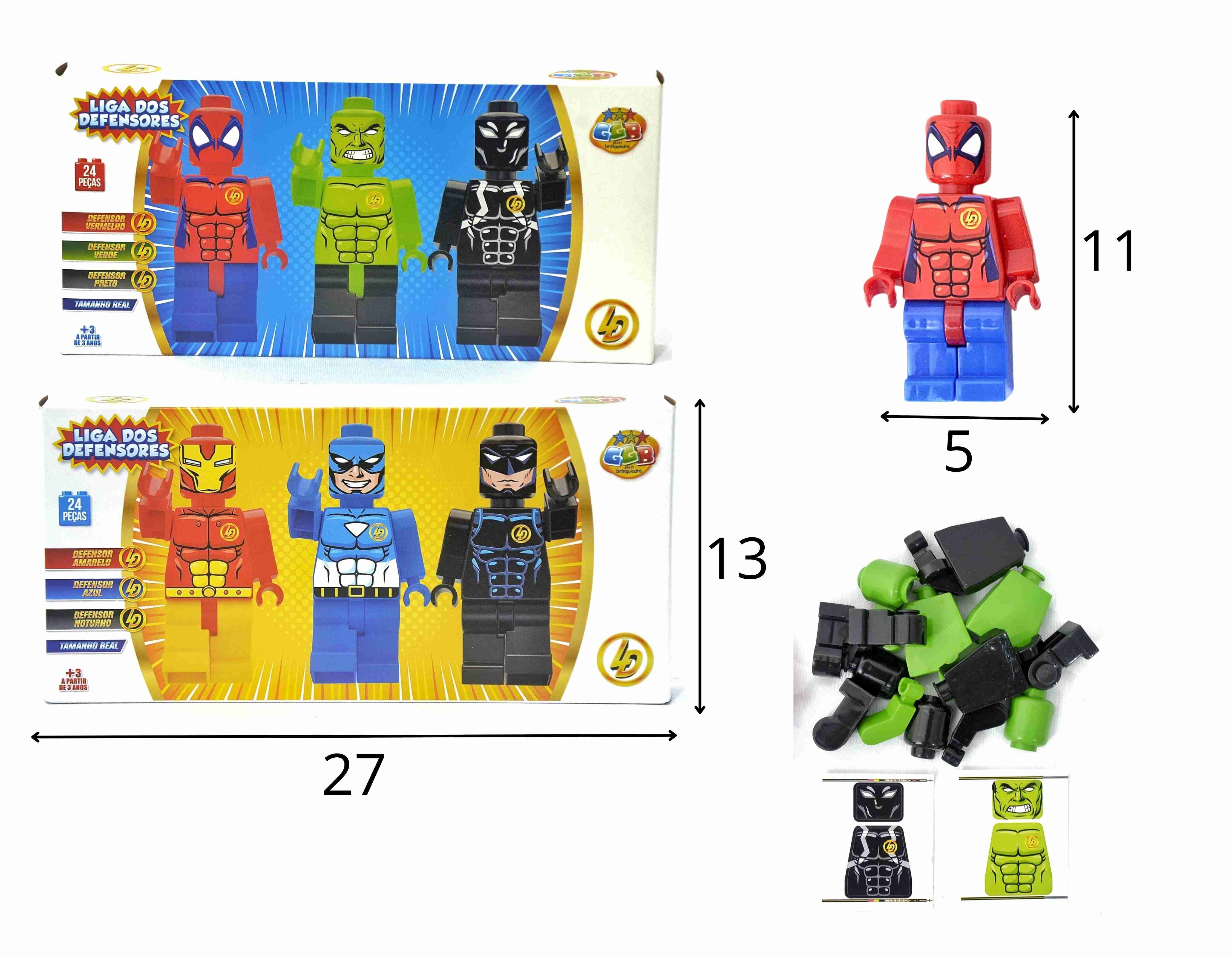 C - BONECO DE MONTAR COM 3 PERSONAGENS VARIADOS E 2 MODELOS (24 PCS)