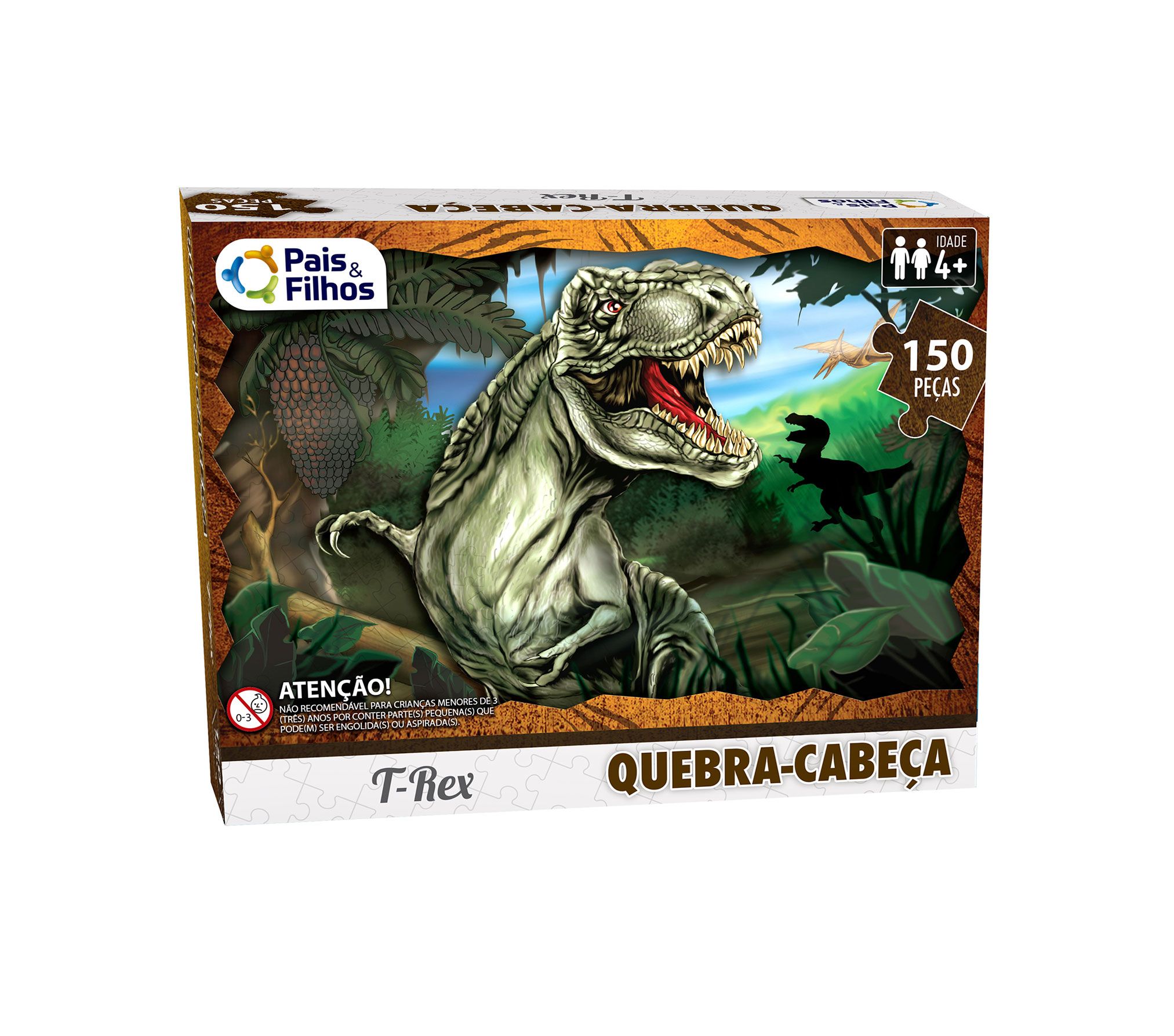 X - QUEBRA-CABECA DINOSSAURO T-REX 150 PECAS 