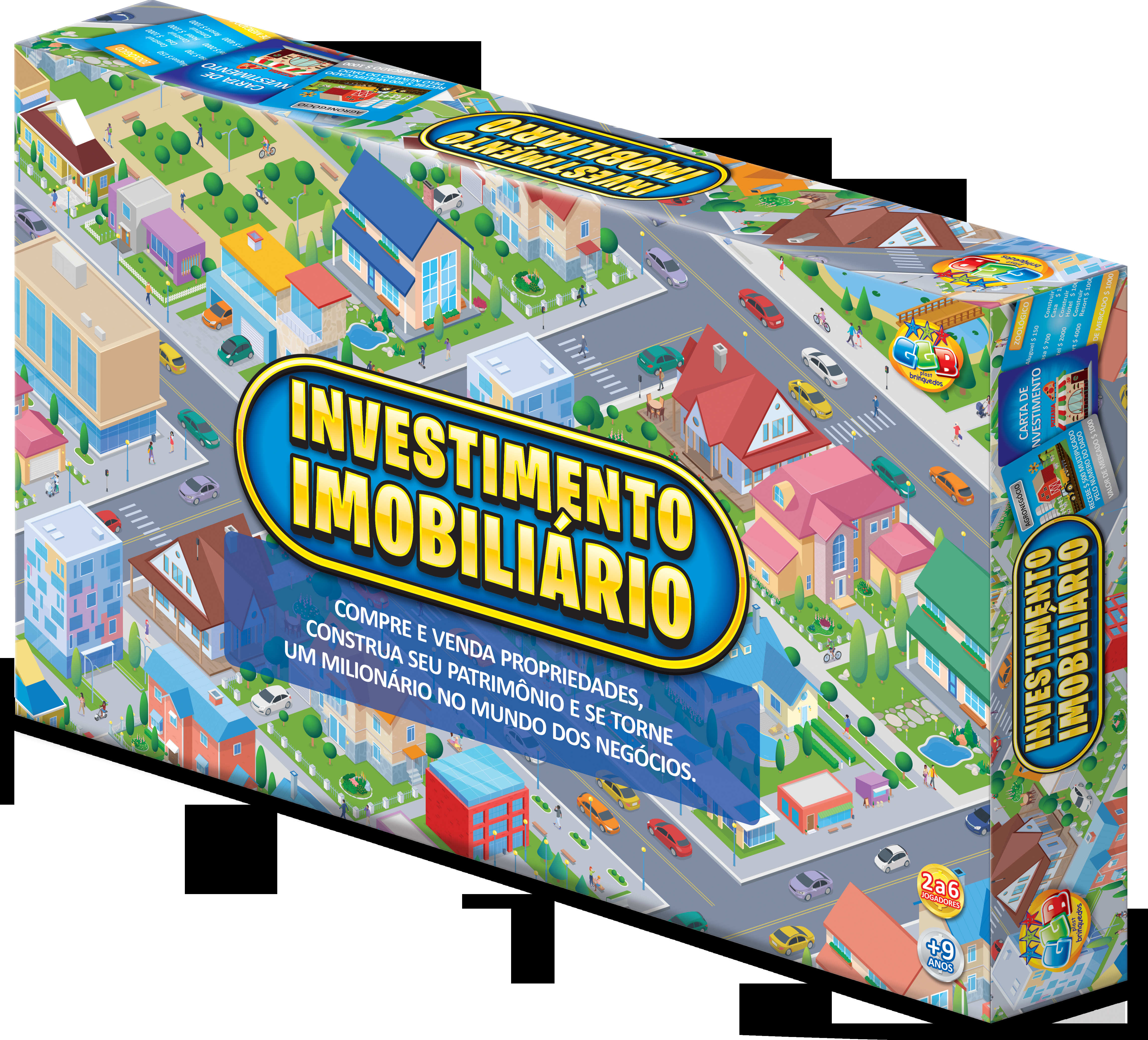 X - JOGO INVESTIMENTO IMOBILIARIO COM 423 PECAS (2 A 6 JOGADORES)