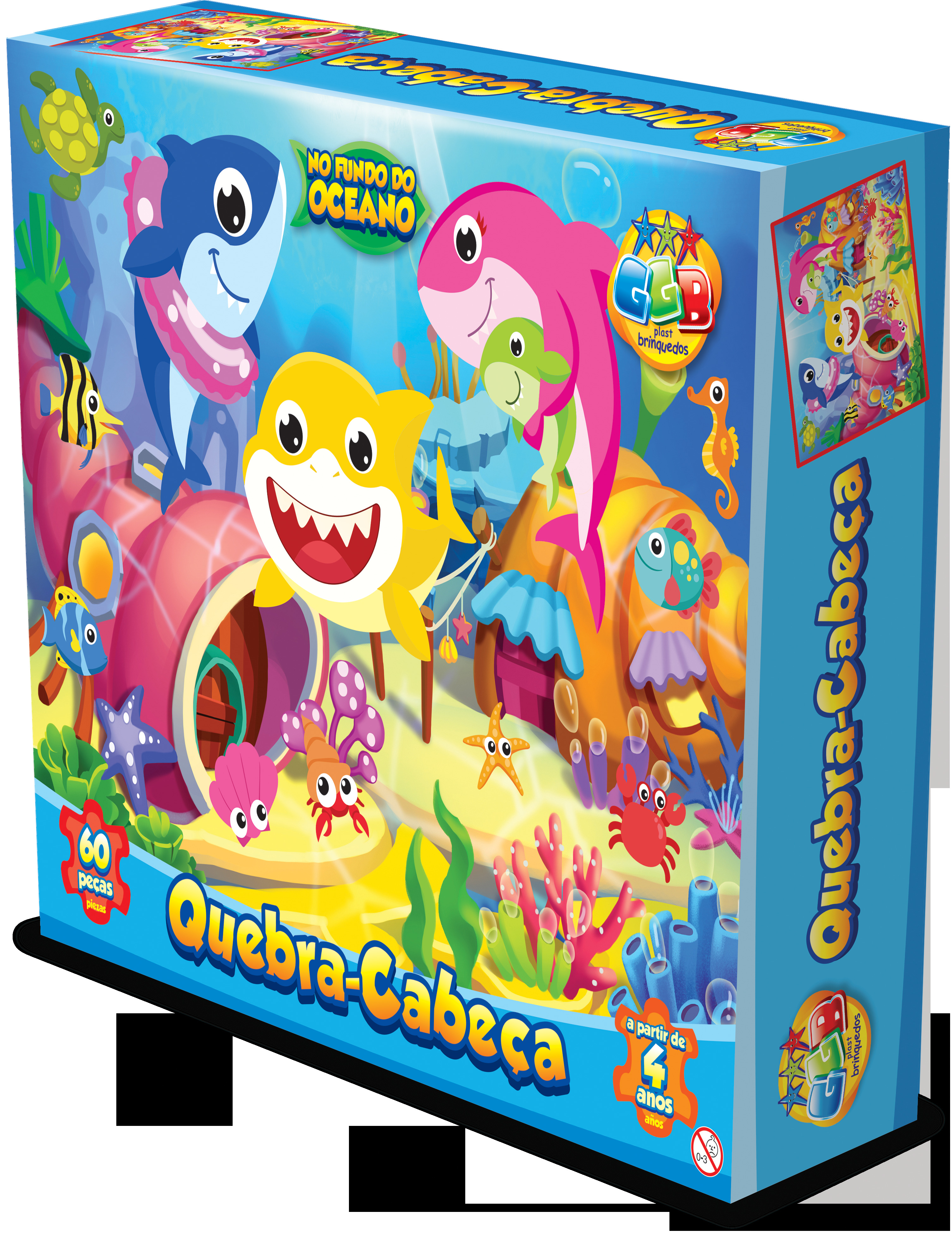 X - QUEBRA CABECA BABY SHARK COM 60 PCS