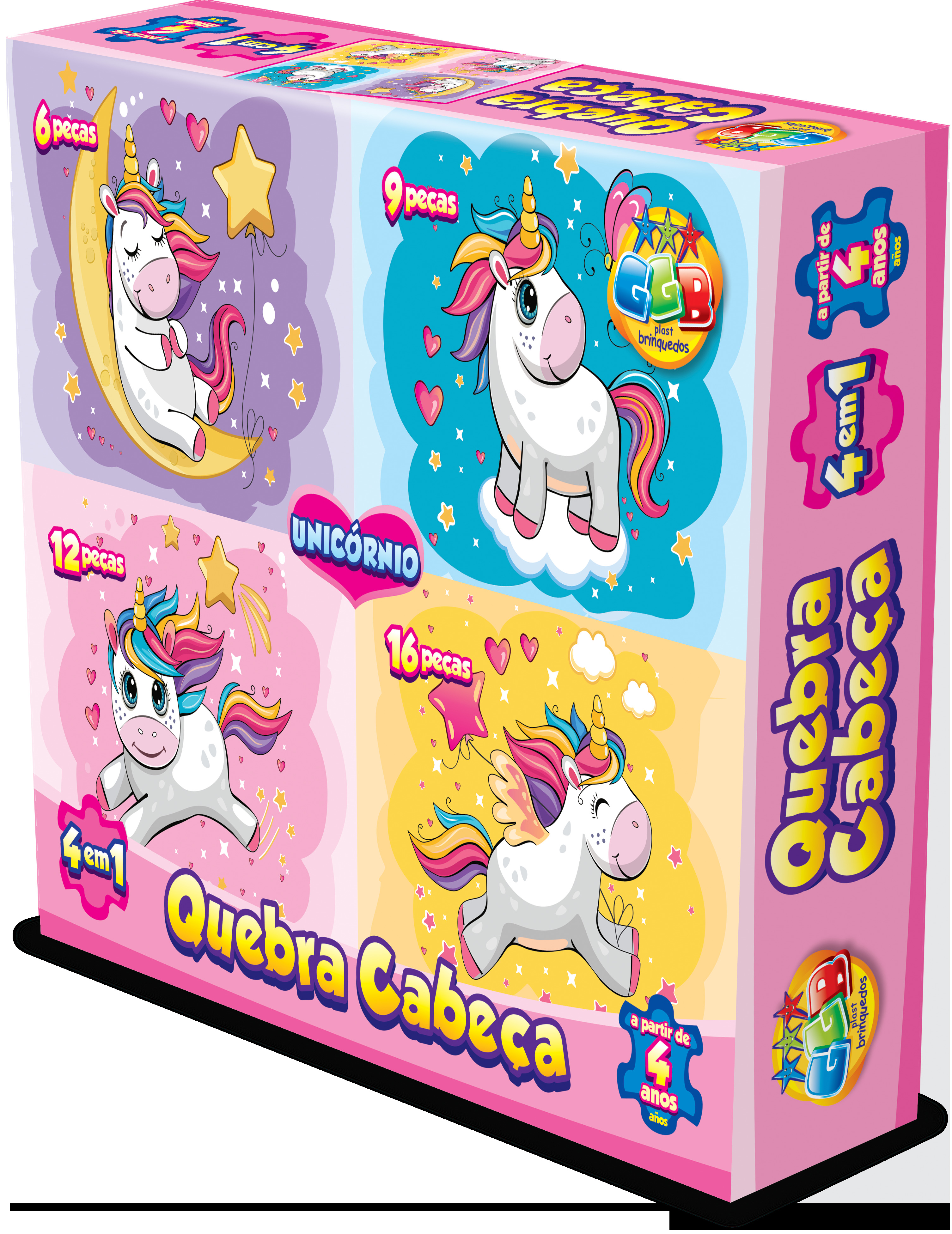 X - QUEBRA CABECA UNICORNIO 4X1 COM 43 PCS