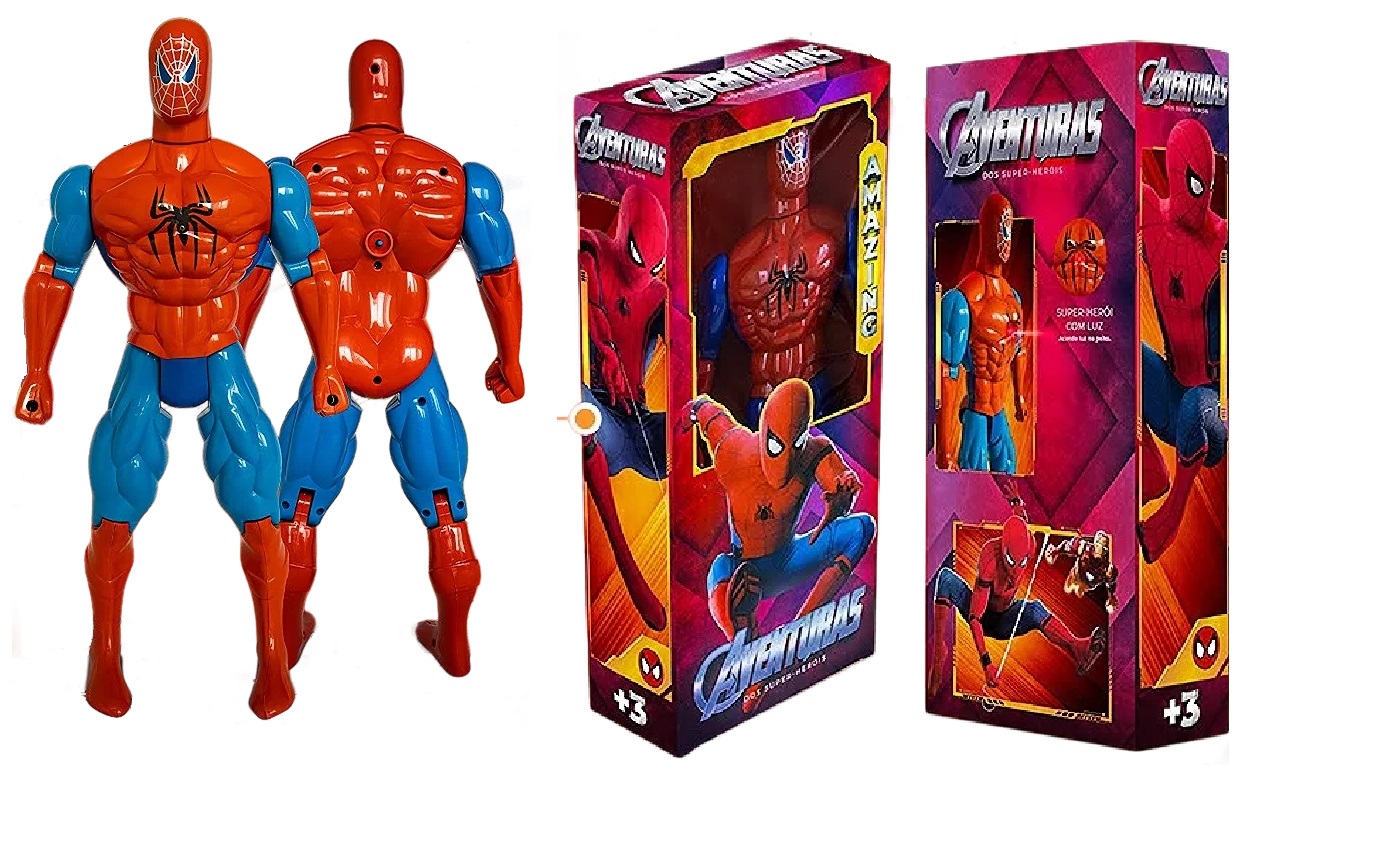 B - BONECO HOMEM ARANHA GRANDE NA CAIXA (43CM)