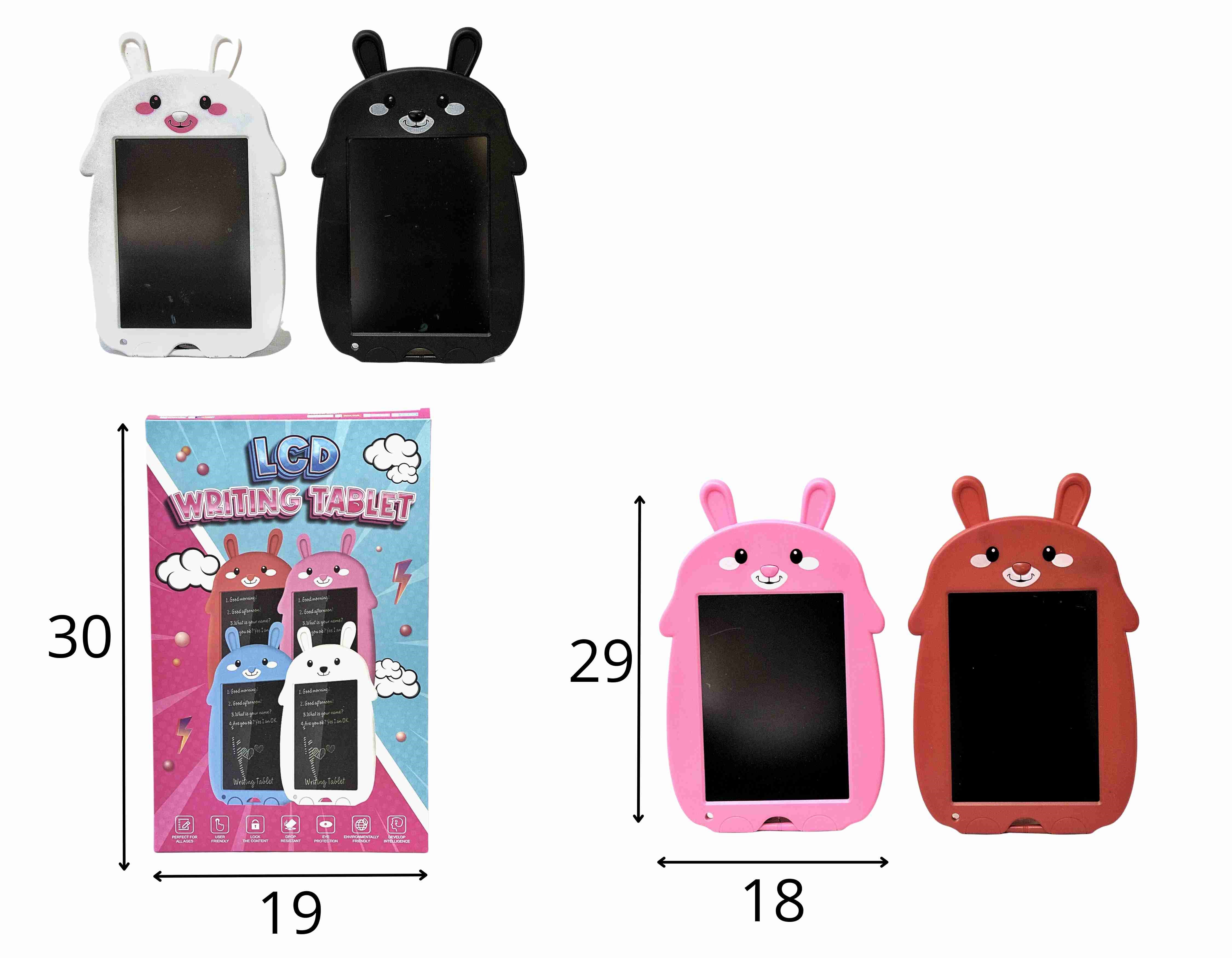 A - LOUSA MÁGICA LCD ANIMAIS COLORIDA A BATERIA COM CORES VARIADAS 