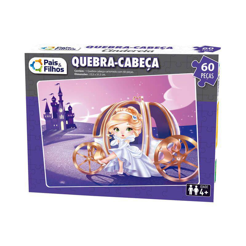 X - QUEBRA CABECA CINDERELA C/ 60 PCS