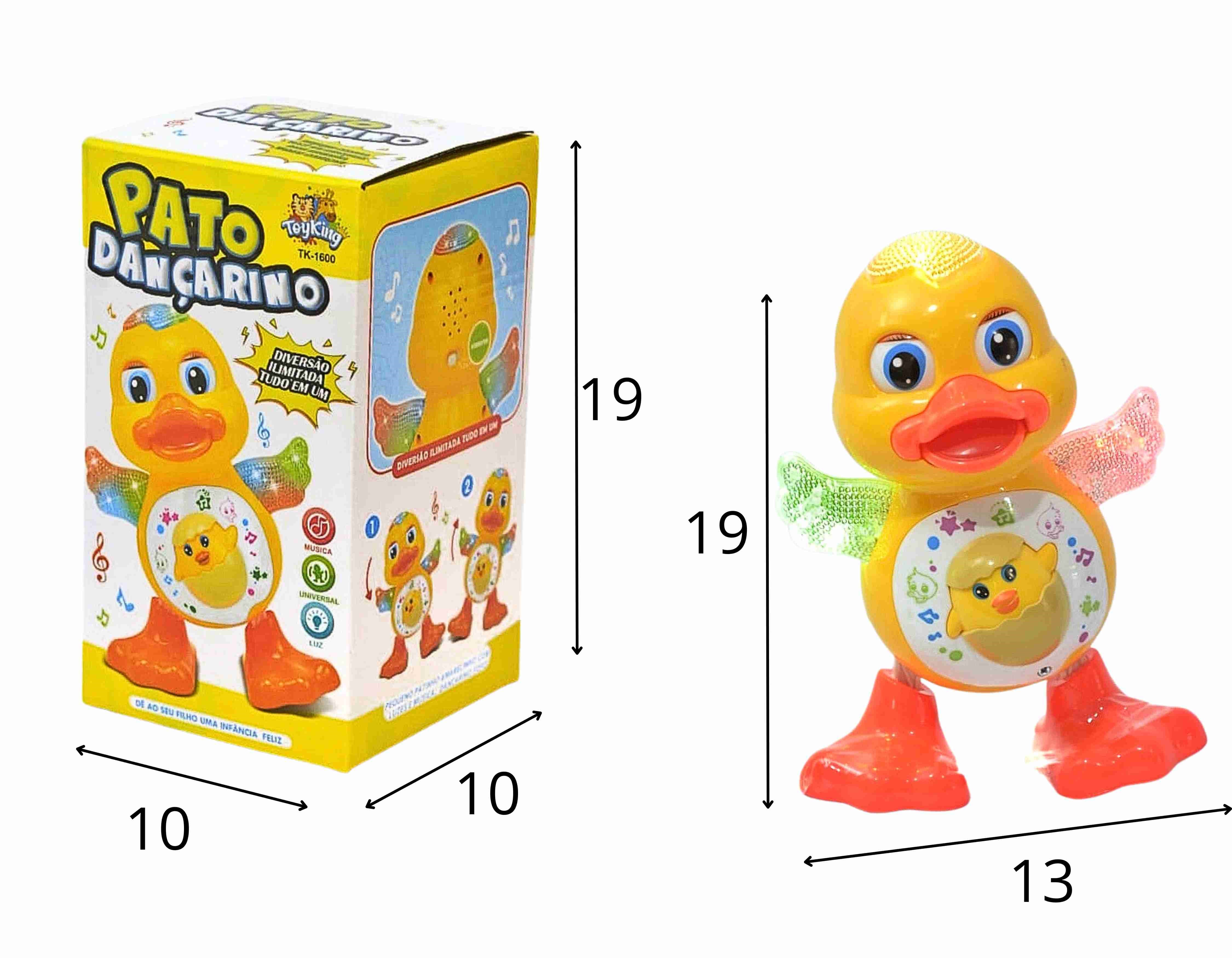 D - PATO A PILHA QUE DANCA COM SOM E ILUMINAÇÃO 