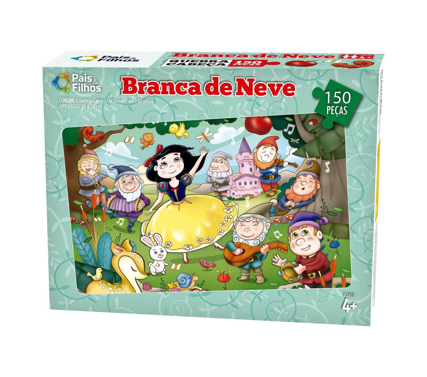 X - JOGO QUEBRA CABECA BRANCA DE NEVE C/ 150 PCS (CAIXA FECHADA R$ 14,39 + FT -> 12 PEÇAS)