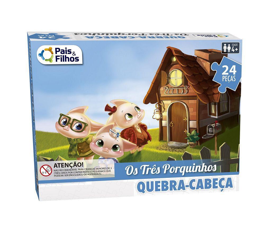 X - QUEBRA CABECA OS TRES PORQUINHOS C/ 24 PCS 