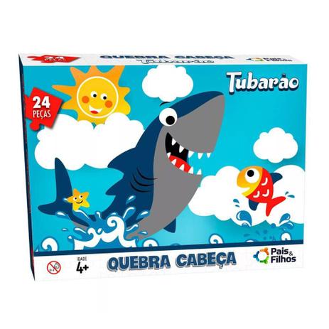 X - JOGO QUEBRA CABECA TUBARAO C/ 24 PCS (CAIXA FECHADA R$ 14,39 + FT -> 12 PEÇAS)