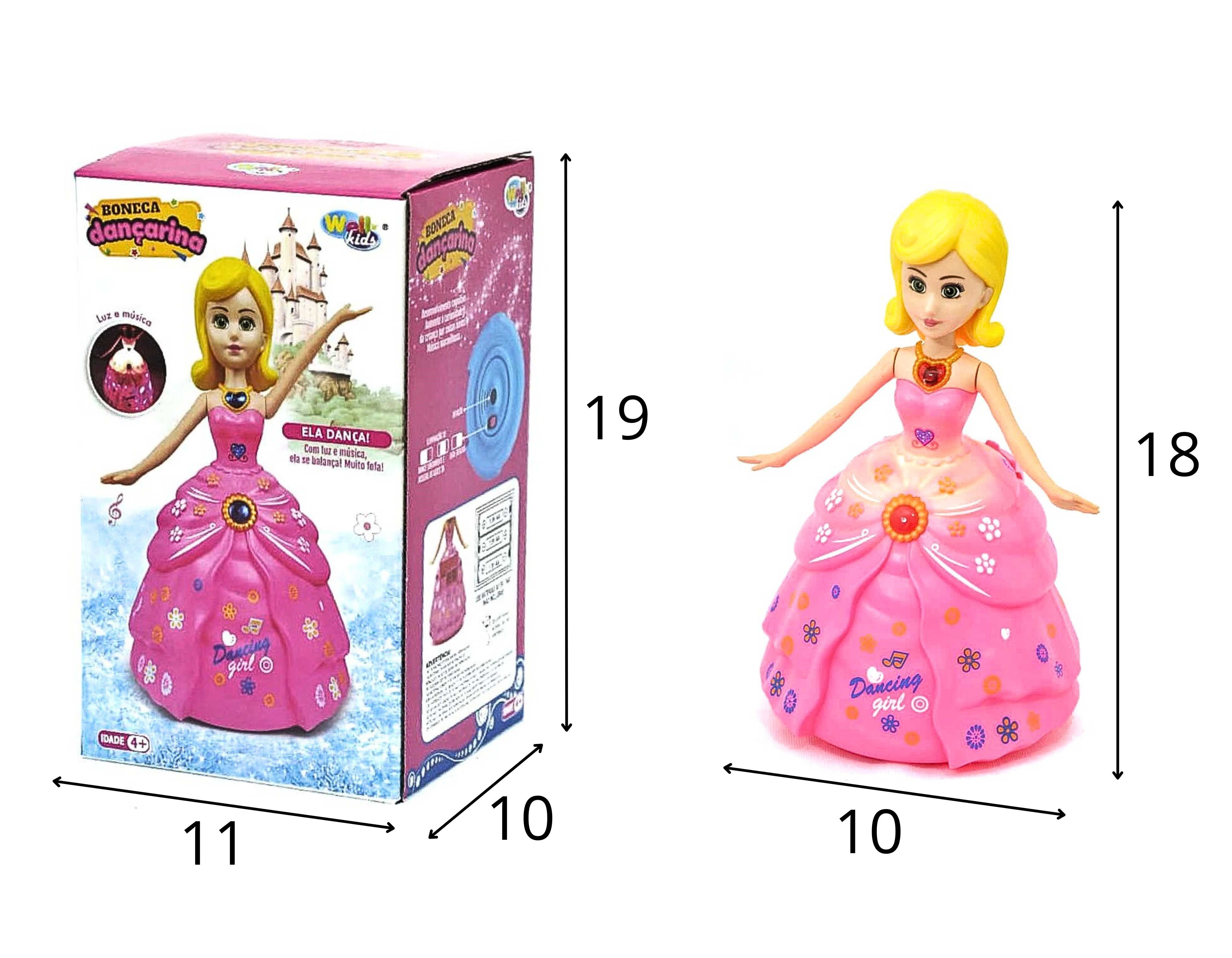 D - BONECA DANCARINA Á PILHA C/ SOM E ILUMINAÇÃO 