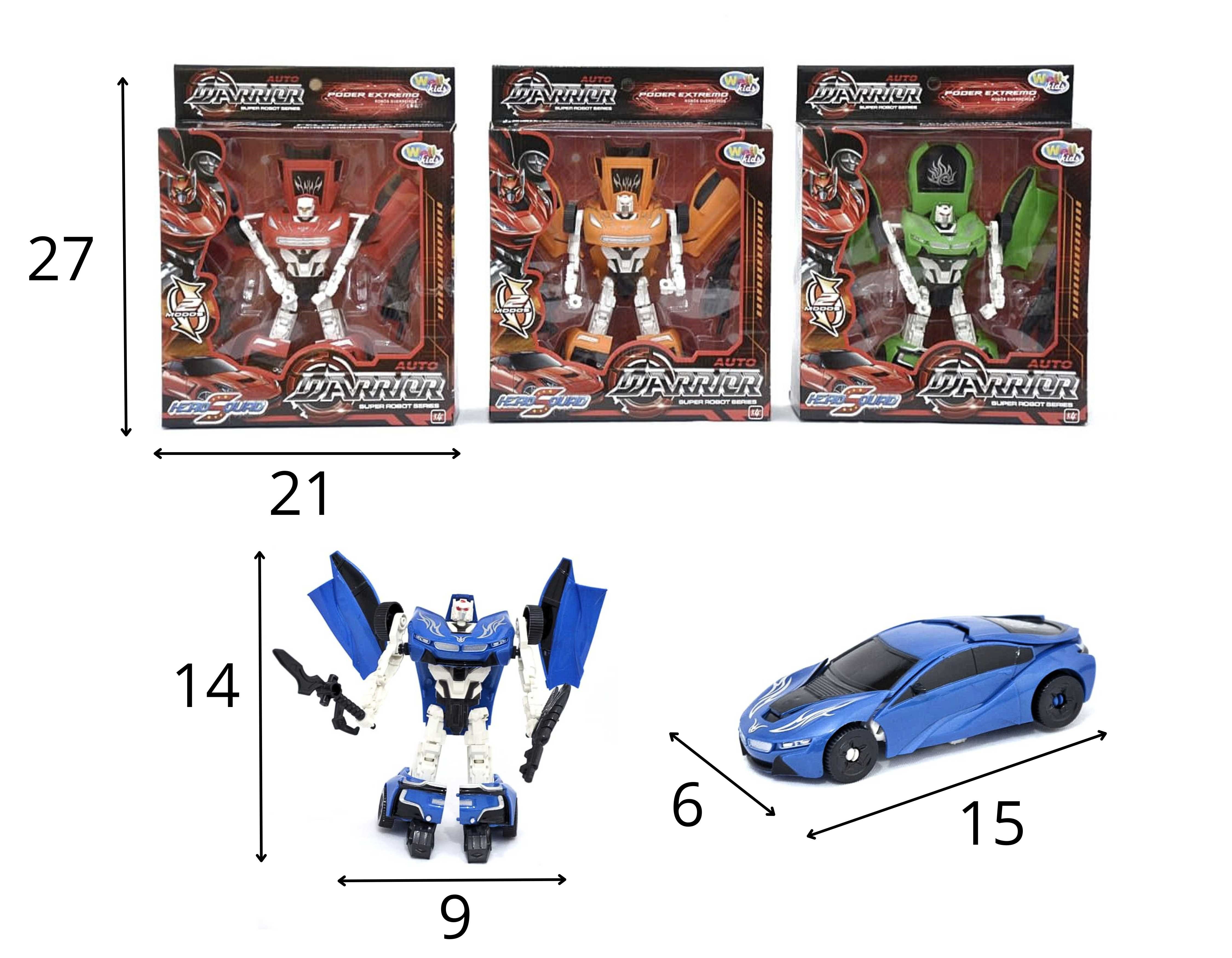 C - BONECO TRANSFORMERS NA CAIXA COM 4 MODELOS VARIADOS 