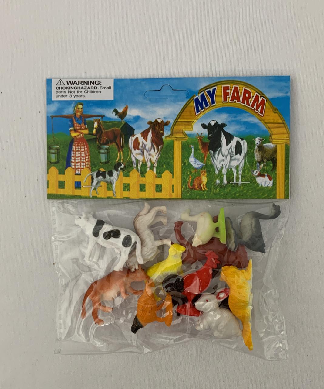 A - KIT ANIMAIS DA FAZENDA PEQUENO (PVC) NA SOLAPA  (PRODUTO EMBORRACHADO)