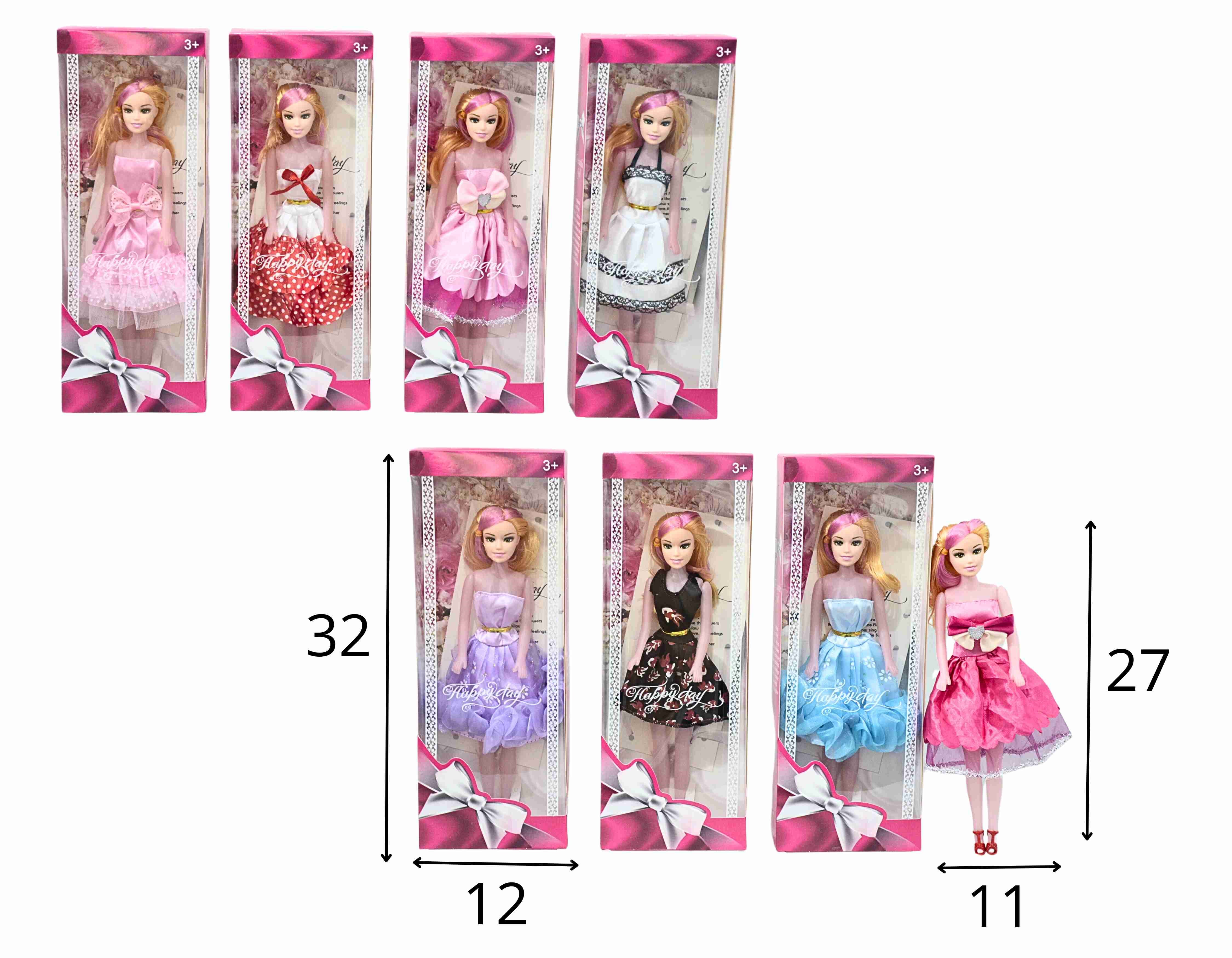 C - BONECA HAPPY DAY INDIVIDUAL NA CAIXA COM MODELOS VARIADOS