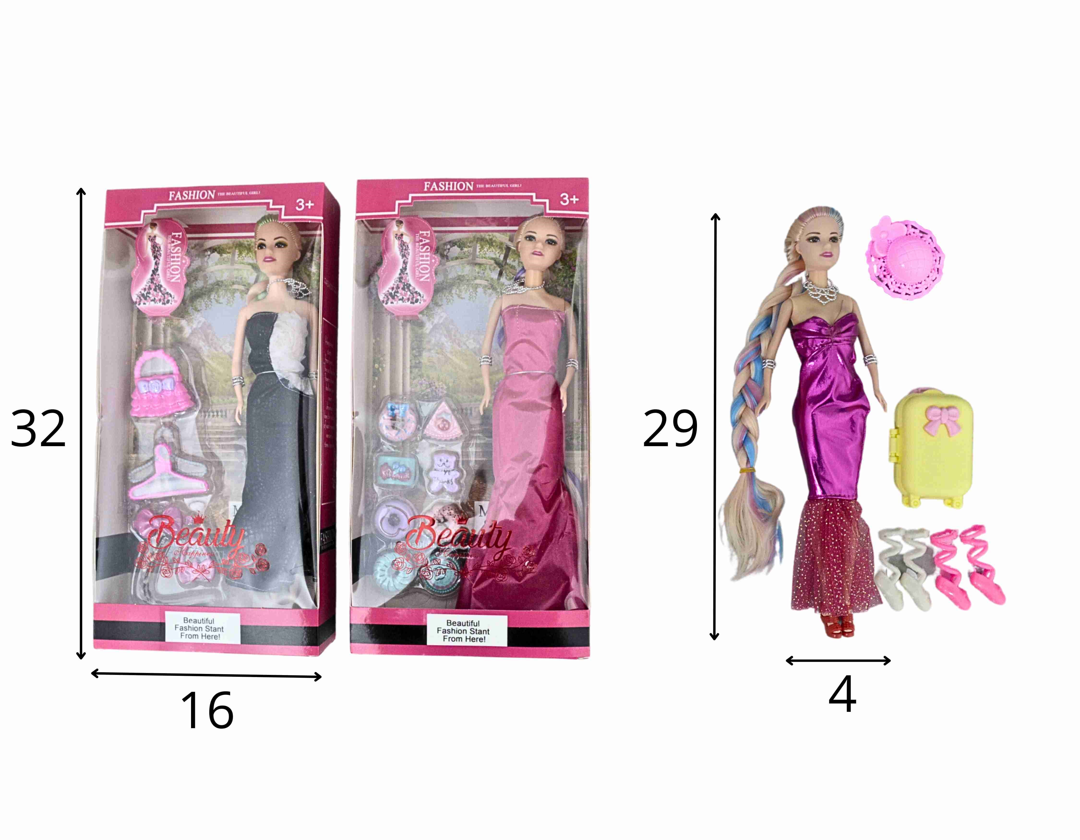 C - BONECA BEAUTY HAPPINESS COM ACESSÓRIOS E MODELOS VARIADOS