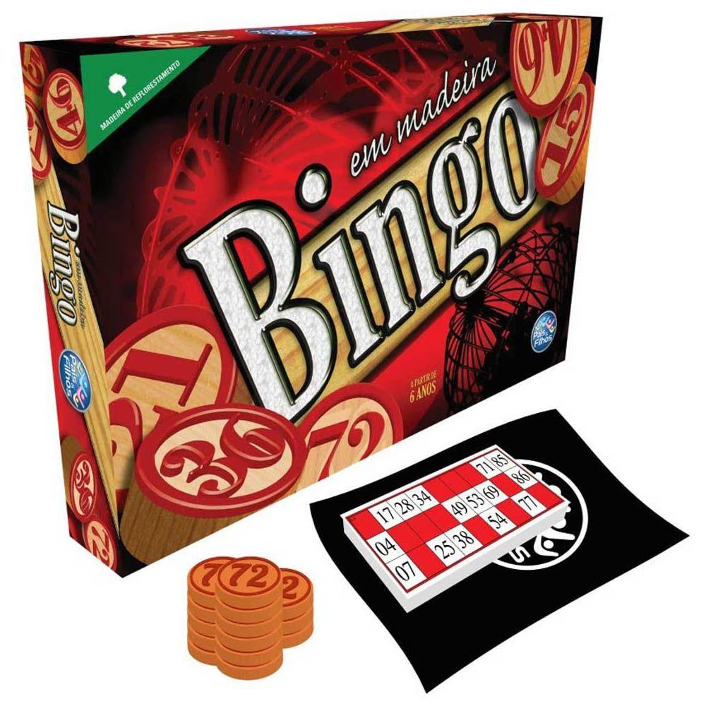 X - JOGO BINGO EM MADEIRA C/ 128 PCS 