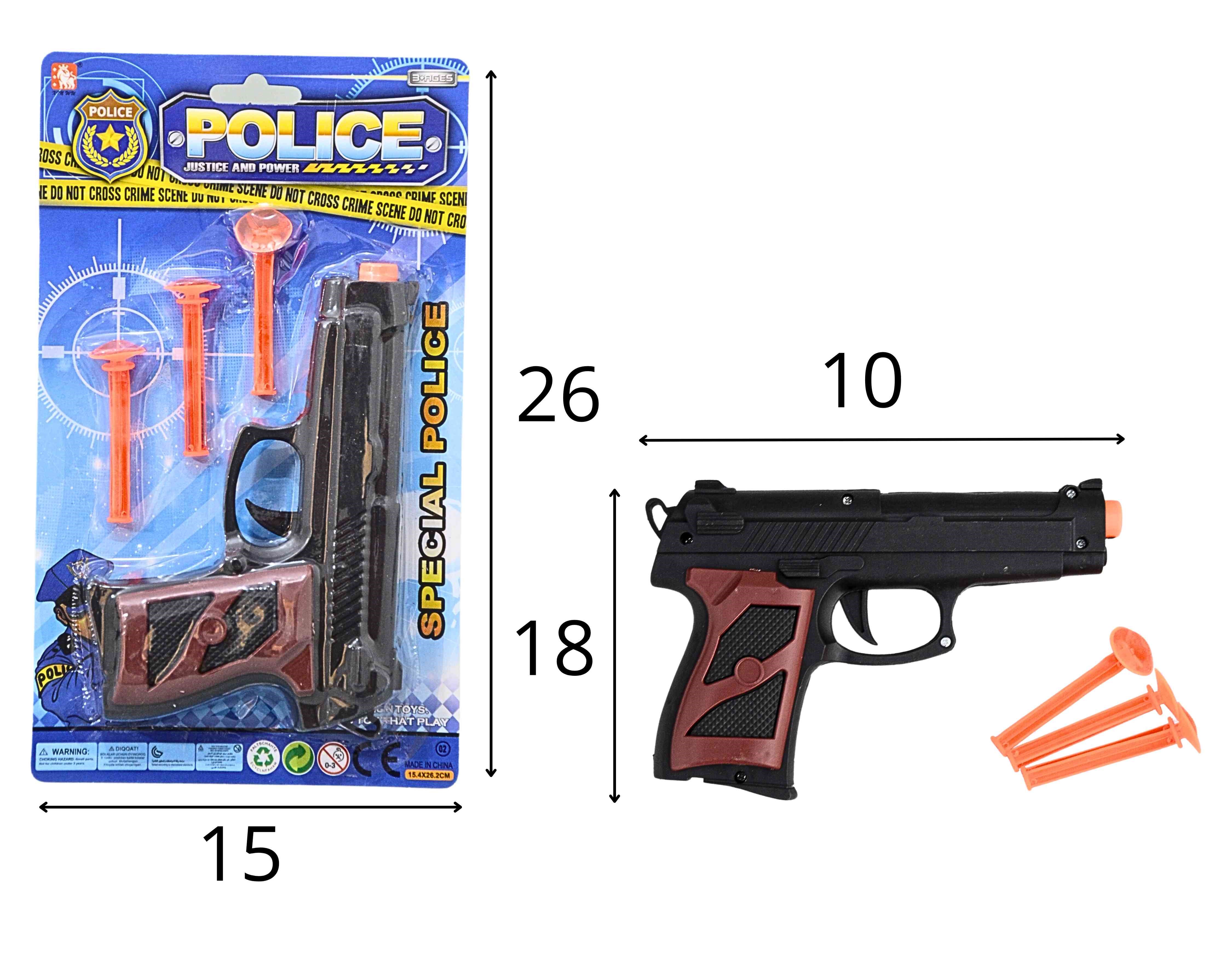 G - PISTOLA LANCA DARDOS C 3 DARDOS NA CARTELA