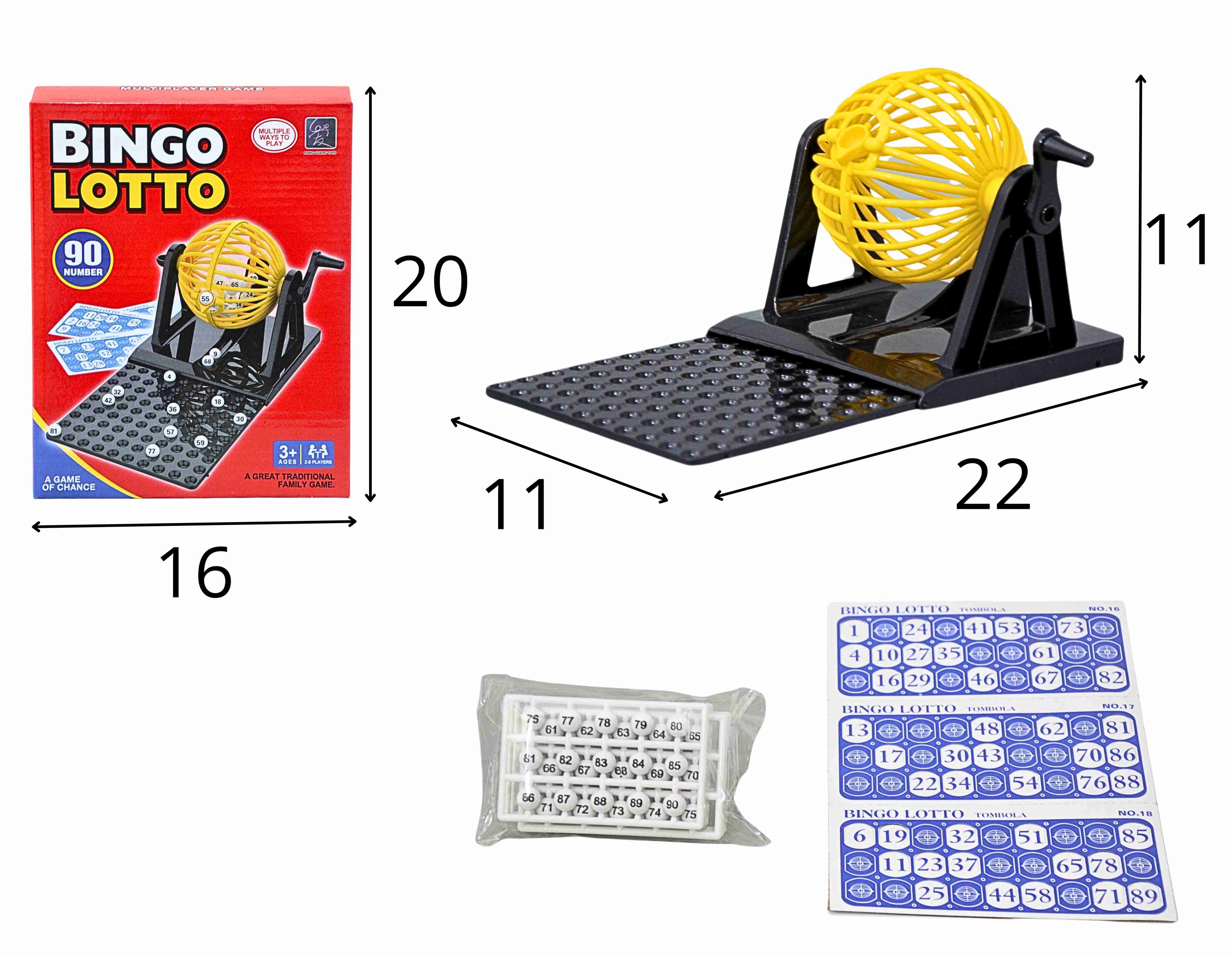 X - JOGO BINGO LOTTO COM 90 NUMEROS E 12 CARTELAS