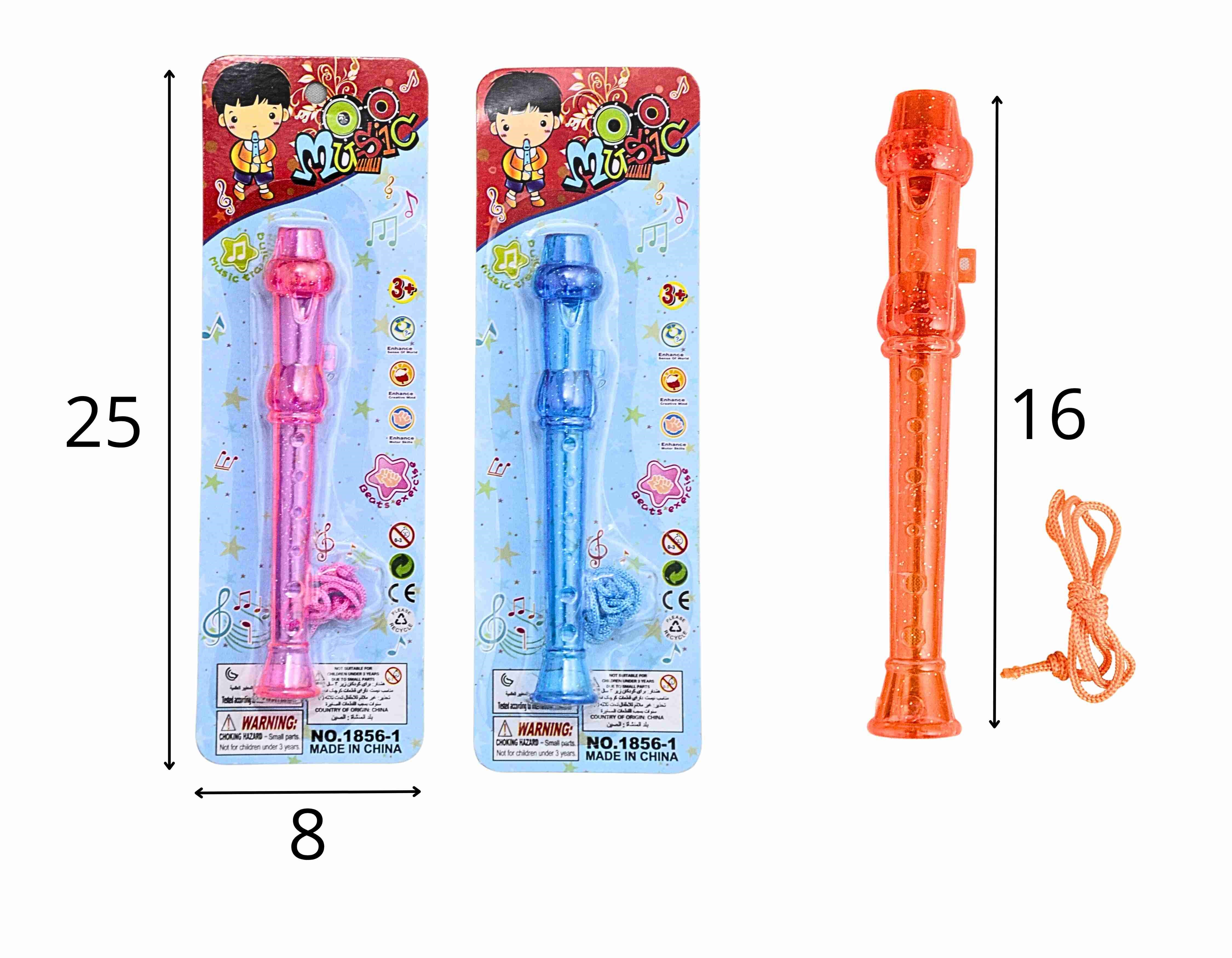 G - FLAUTA DE PLASTICO NA CARTELA COM CORES VARIADAS