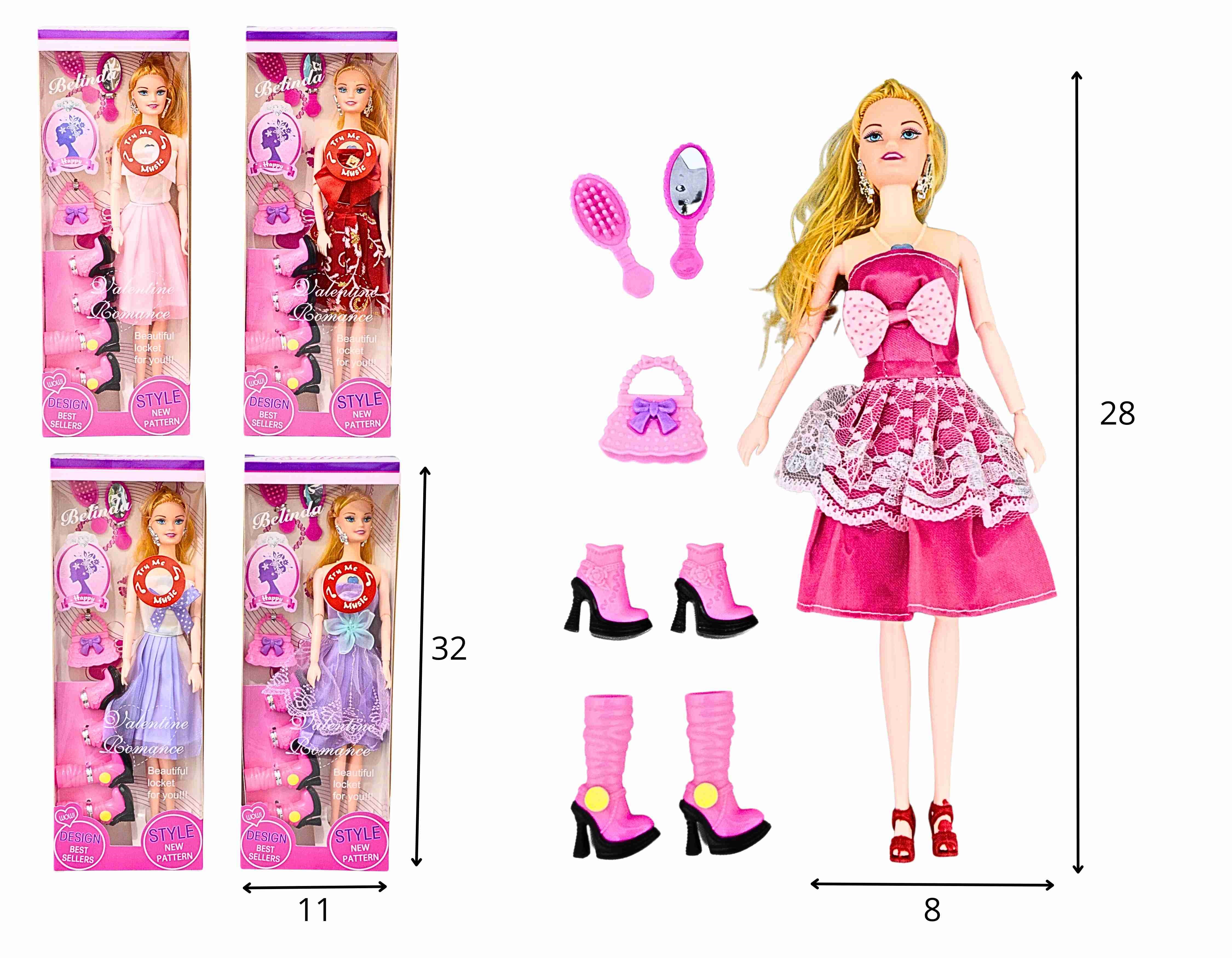 C - BONECA ARTICULADA COM SOM E ACESSÓRIOS
