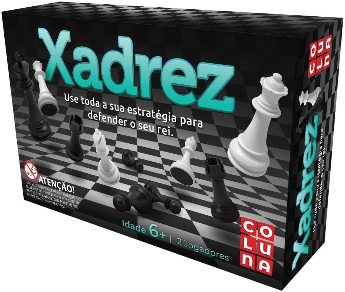 X - JOGO XADREZ COMPLETO COM 32 PEÇAS + TABULEIRO