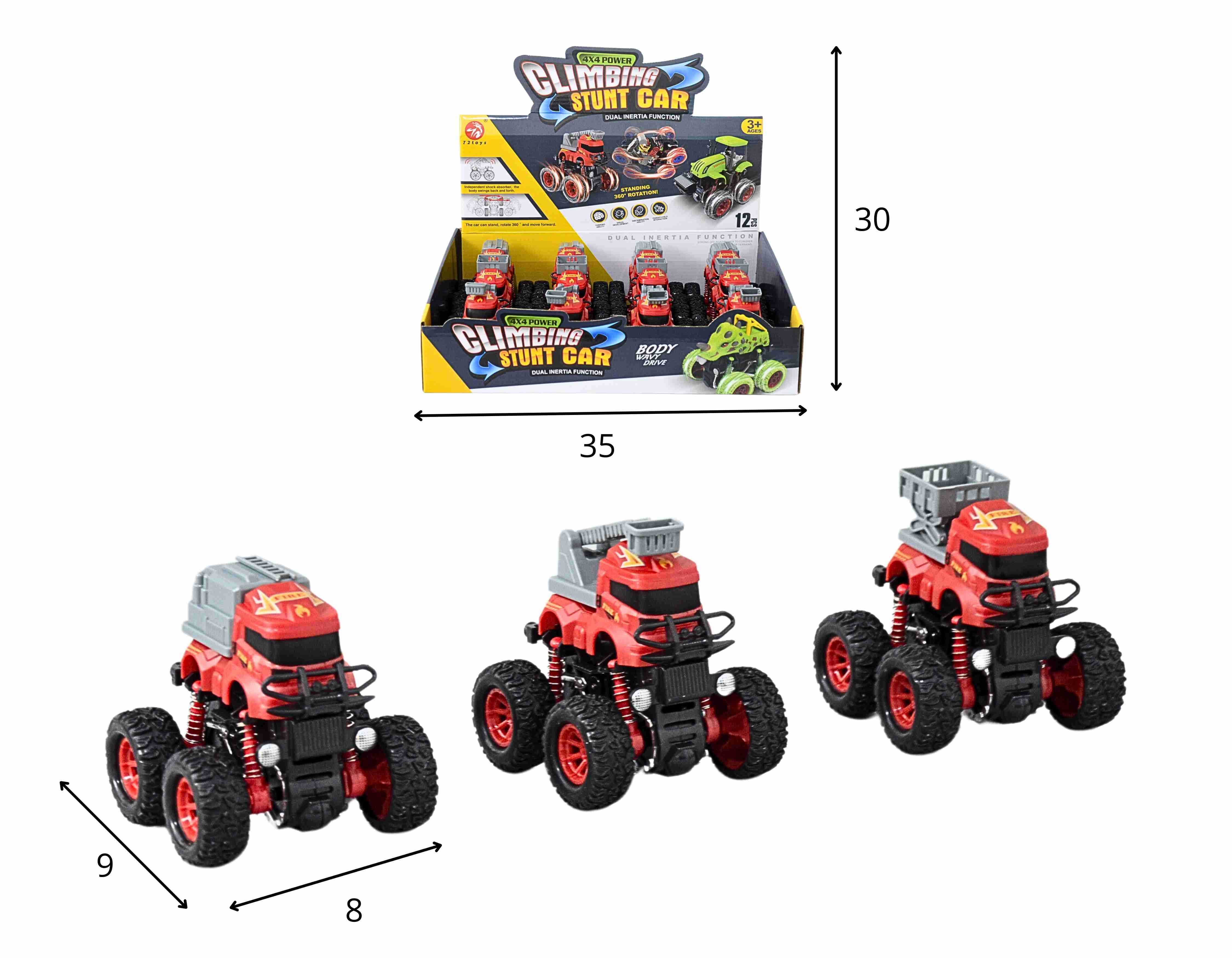 C - KIT CAMINHAO BOMBEIRO BIG FOOT A FRICCAO, COM SUSPENSAO MOVEL E MODELOS VARIADOS