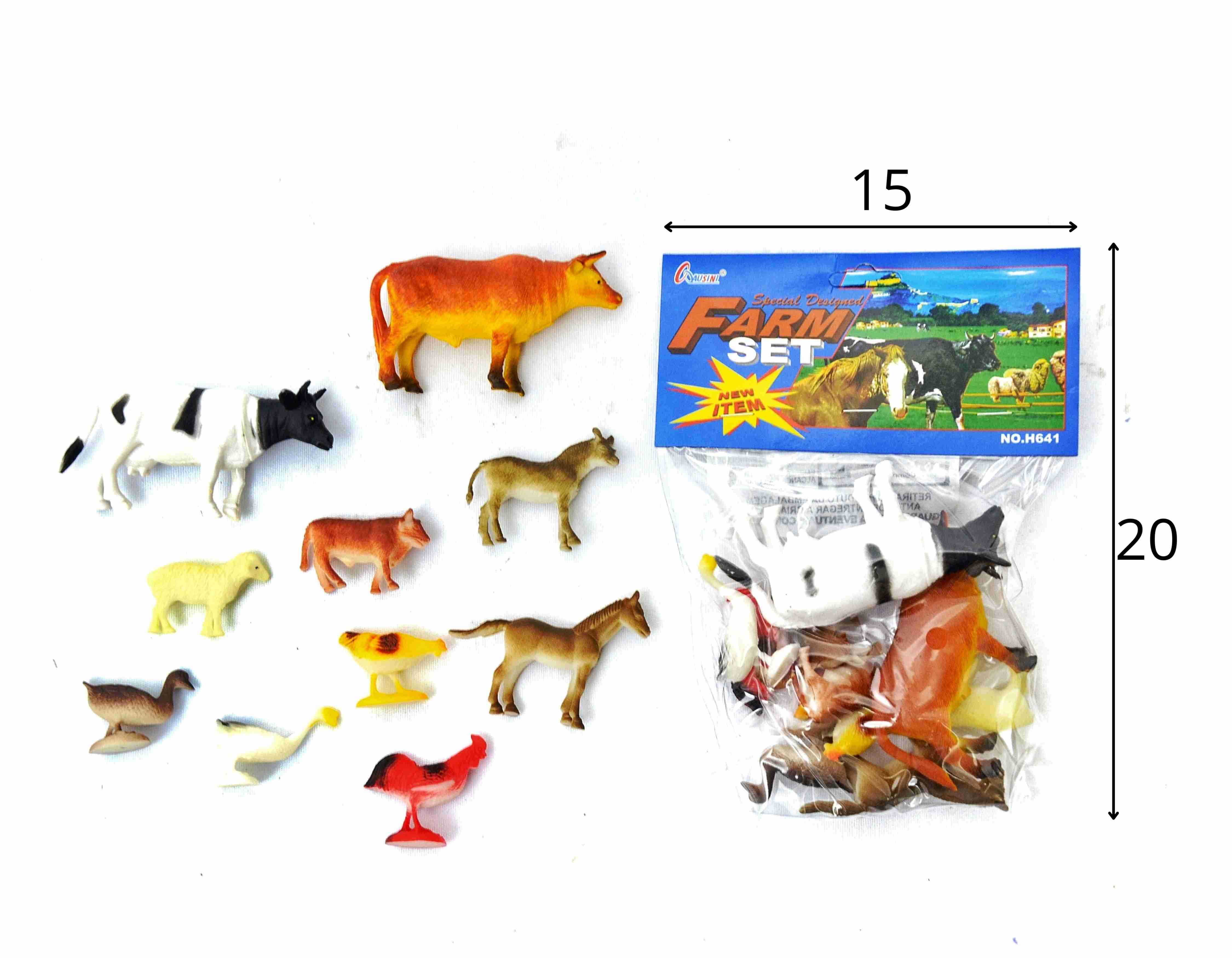 A - KIT ANIMAIS DA FAZENDA PEQUENO (PVC) NA SOLAPA  (PRODUTO EMBORRACHADO)