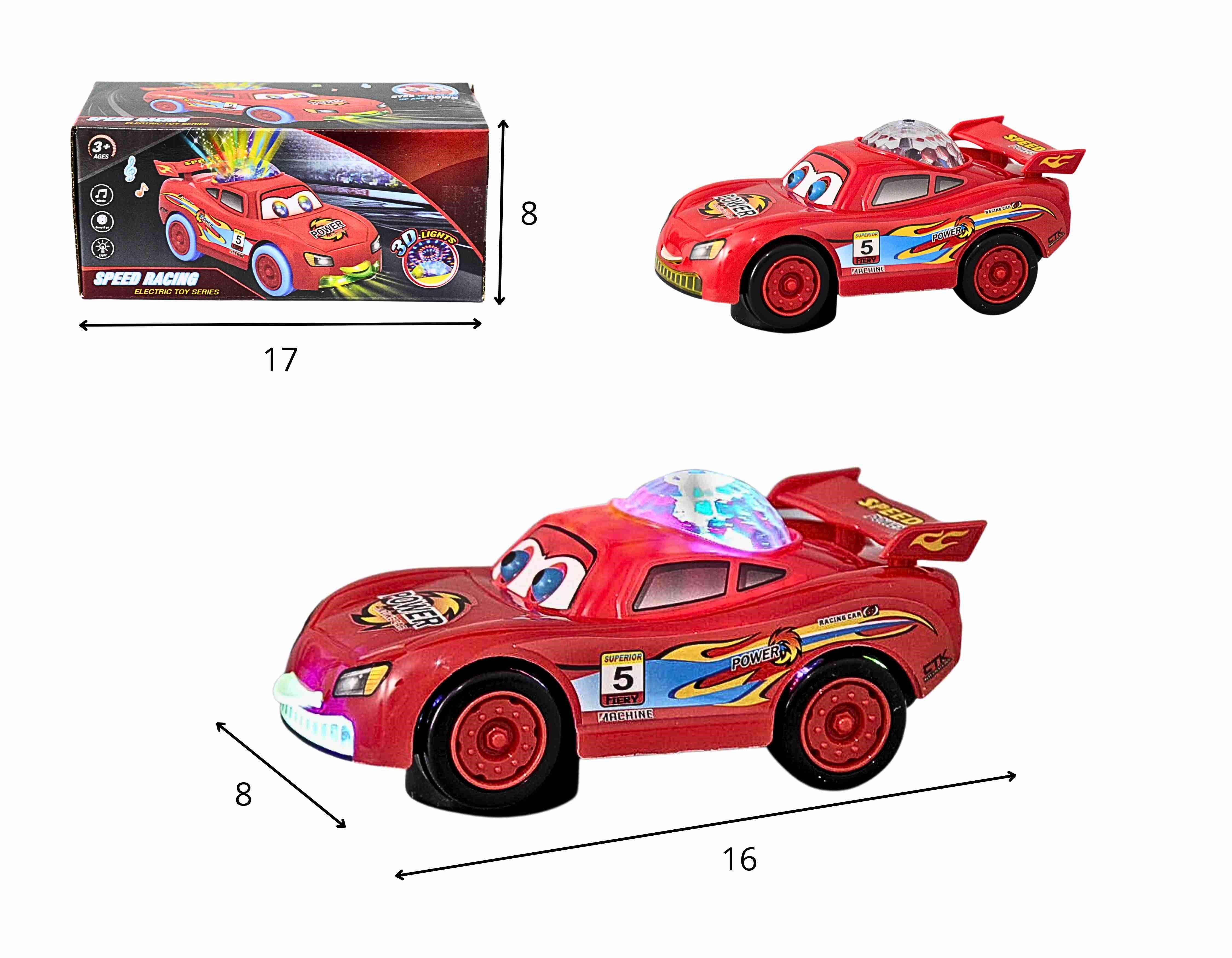 D - CARRO MCQUEEN Á PILHA BATE E VOLTA COM SOM E ILUMINAÇÃO