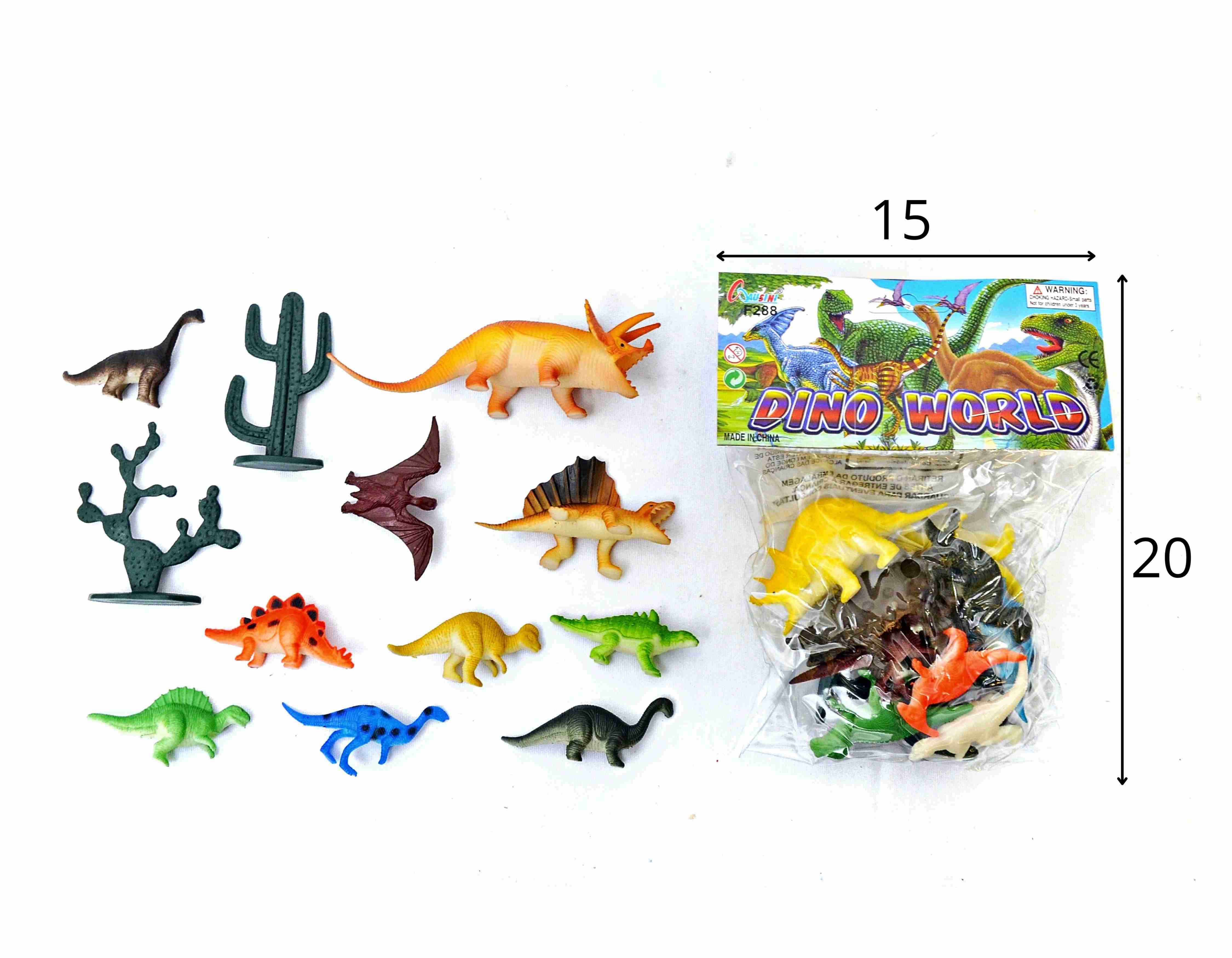 A - KIT ANIMAIS DINOSSAUROS PEQUENOS PVC NA SOLAPA (PRODUTO EMBORRACHADO)