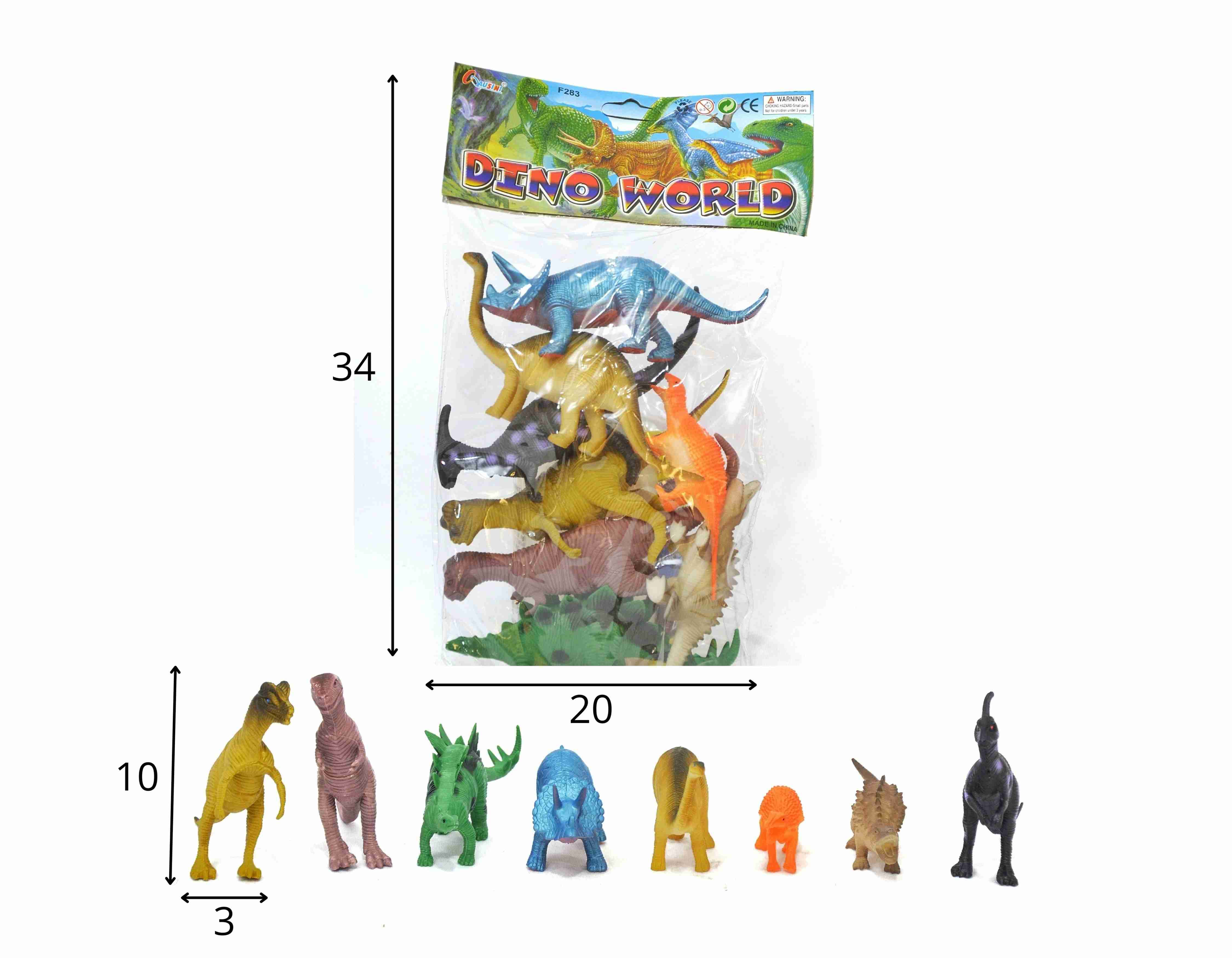 A - KIT ANIMAIS DINOSSAUROS GRANDE PVC NA SOLAPA (PRODUTO EMBORRACHADO)