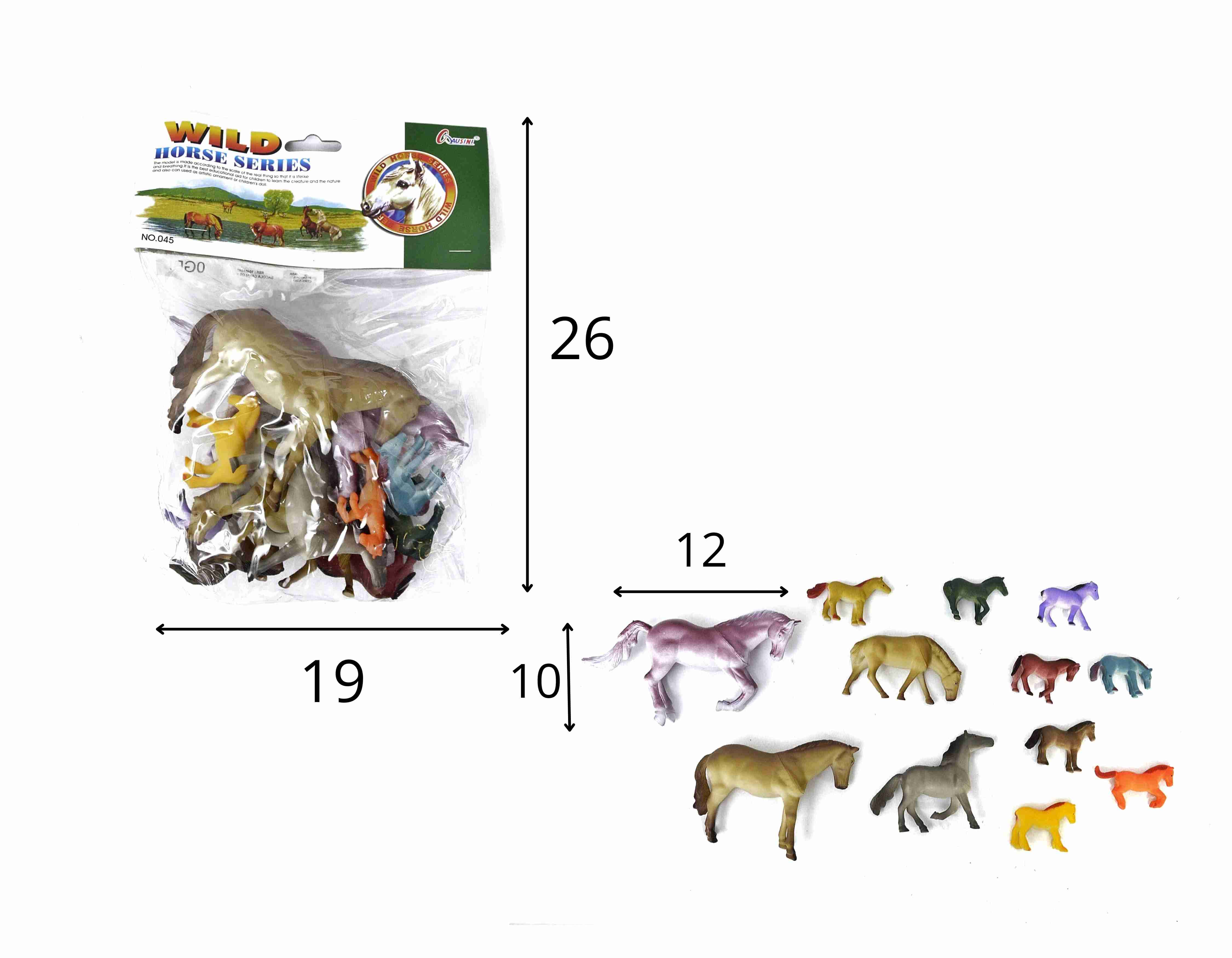 A - KIT ANIMAIS CAVALOS MEDIO PVC NA SOLAPA (PRODUTO EMBORRACHADO)