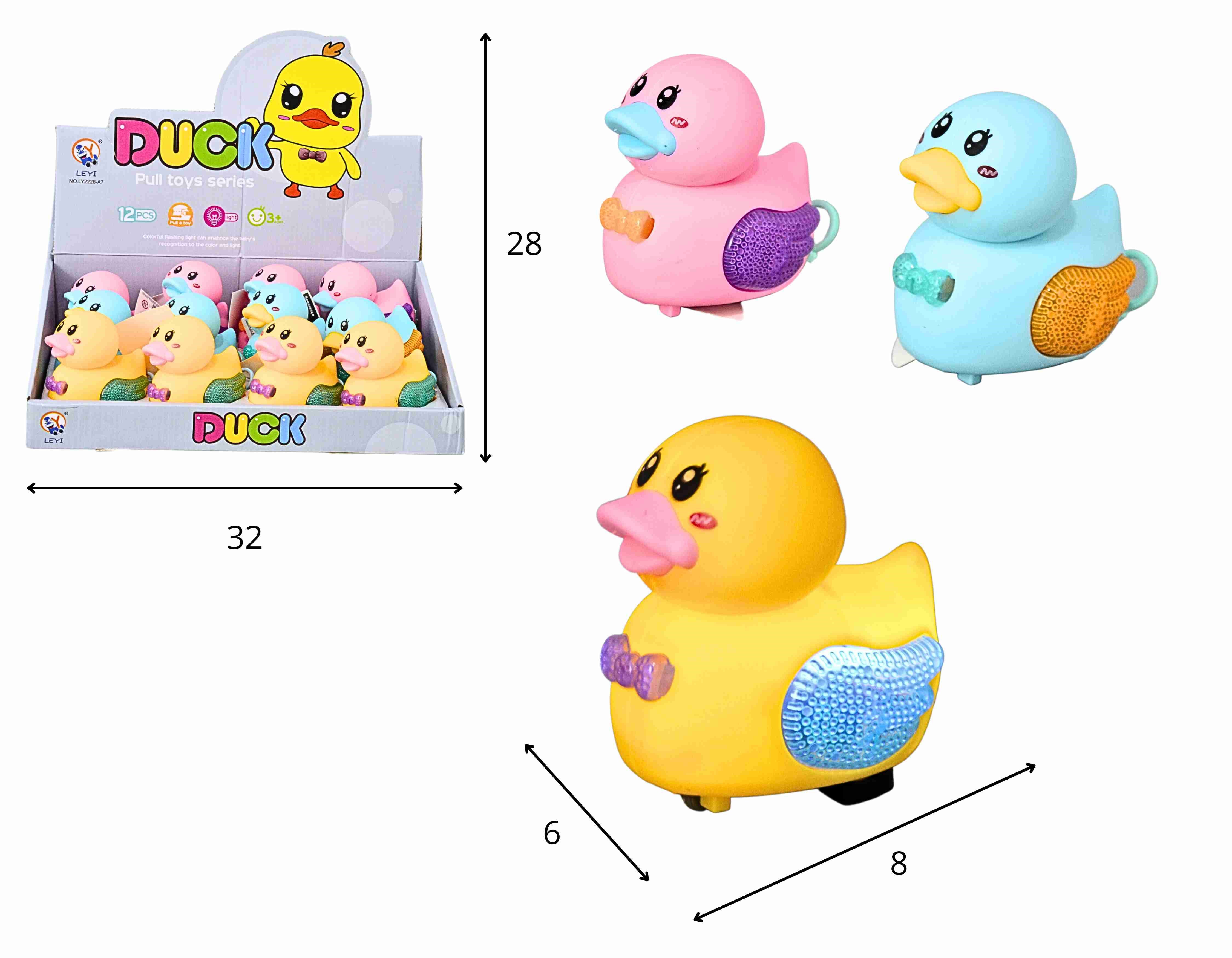 C - KIT PATINHO A CORDA COM LUZ E CORES VARIADAS NO DISPLAY C/ 12 PCS