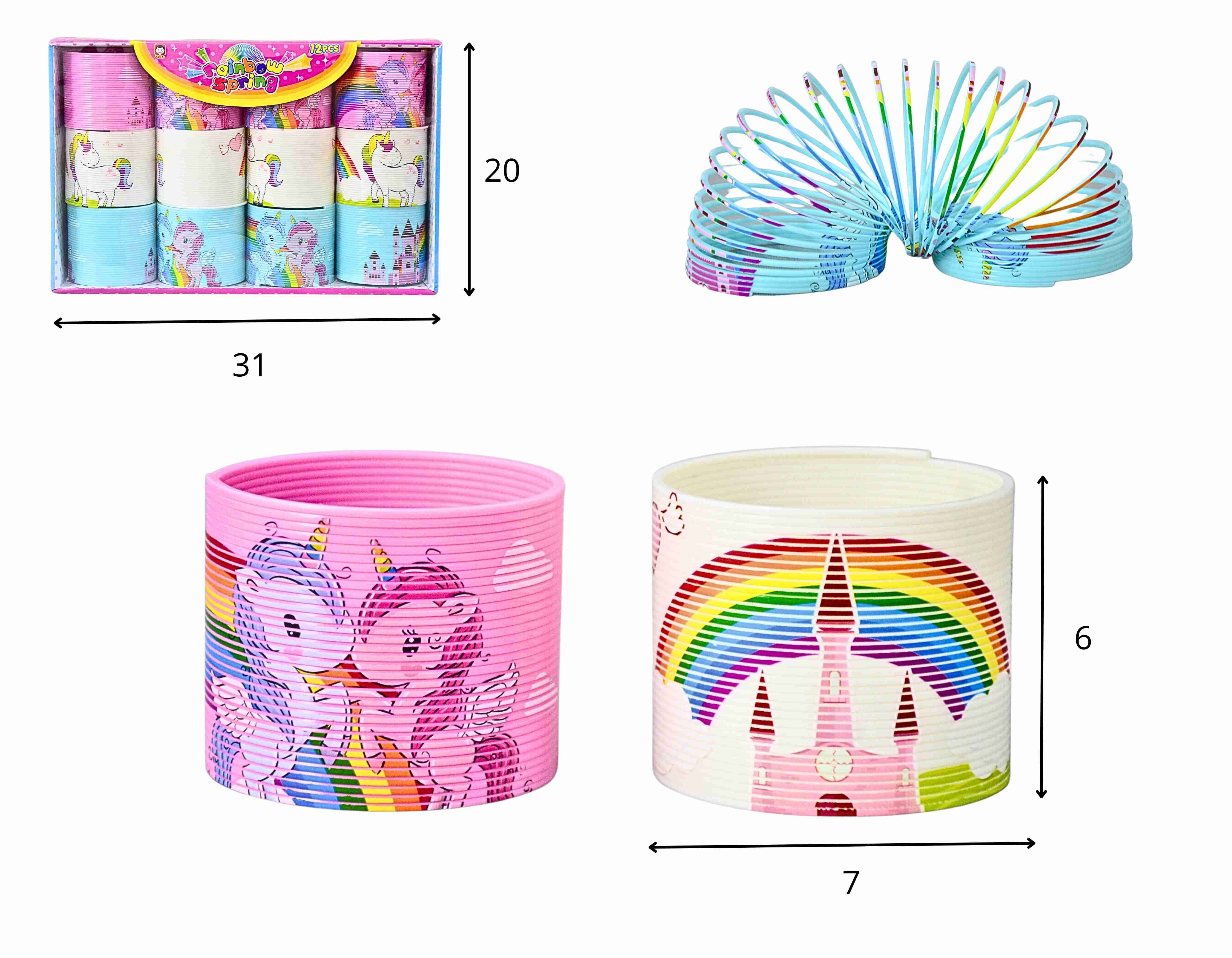 A - MOLA MALUCA TEMA UNICORNIO NO DISPLAY COM 12 PEÇAS E CORES VARIADAS