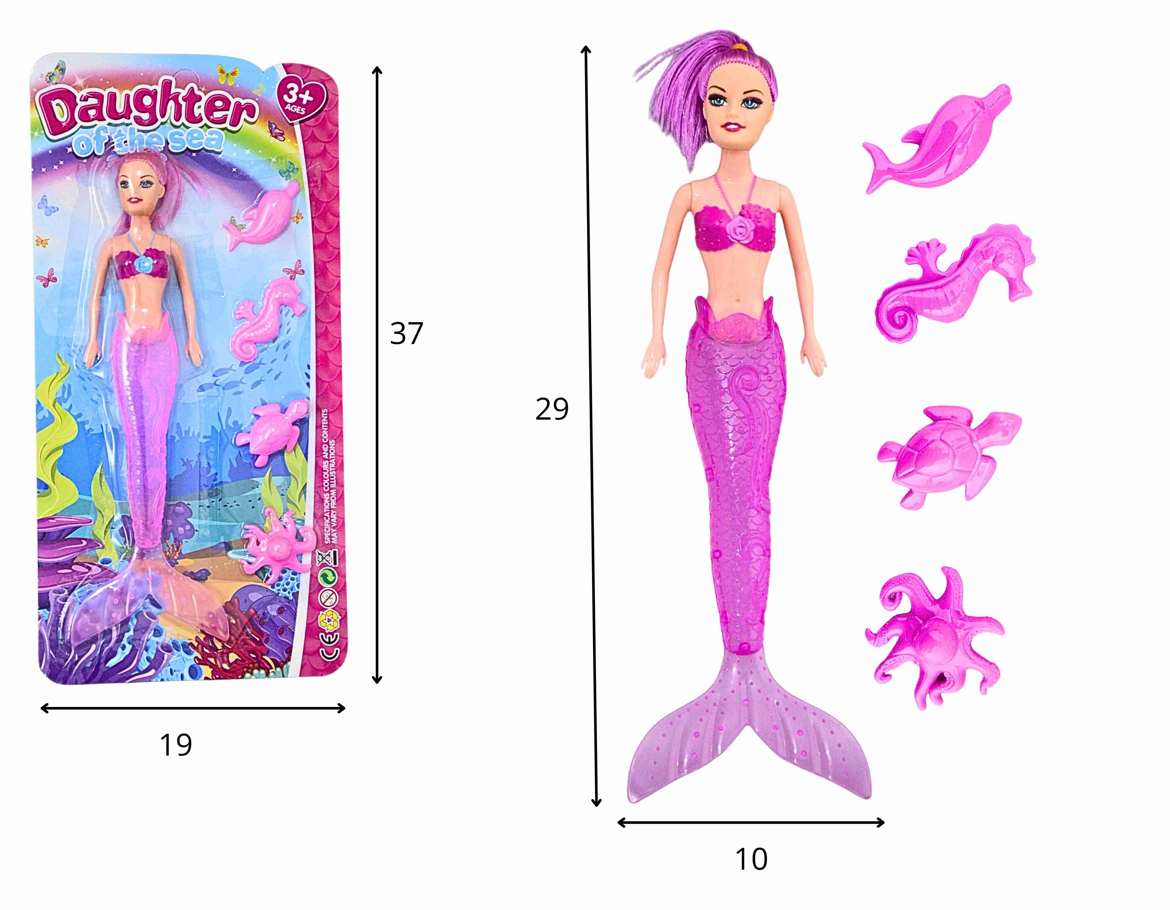 C - BONECA SEREIA COM LUZ, ACESSORIOS E CORES VARIADAS