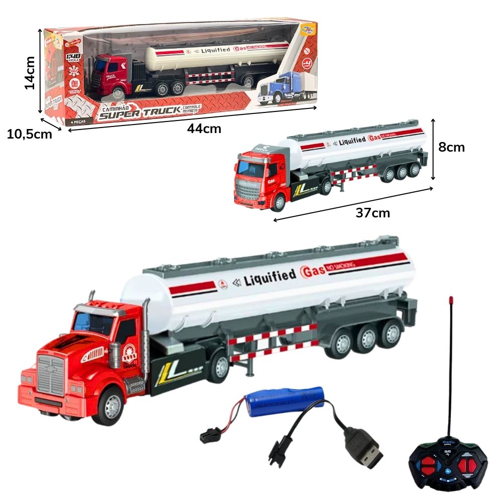 F - CAMINHÃO TANQUE DE CONTROLE REMOTO TOTAL COM MODELOS VARIADOS. (BATERIA RECARREGAVEL)