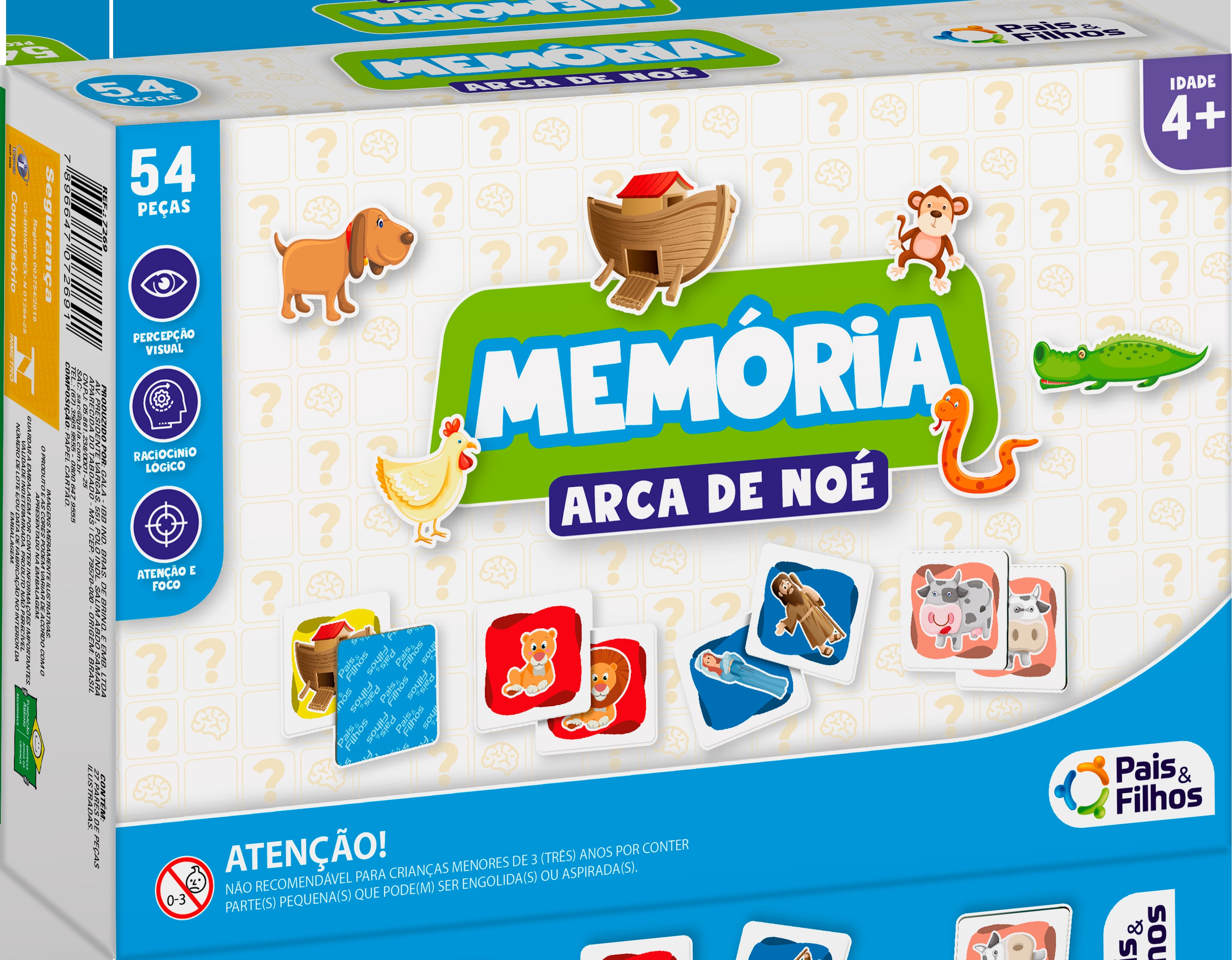 X - JOGO DA MEMORIA ARCA DE NOE, COM 40 PECAS