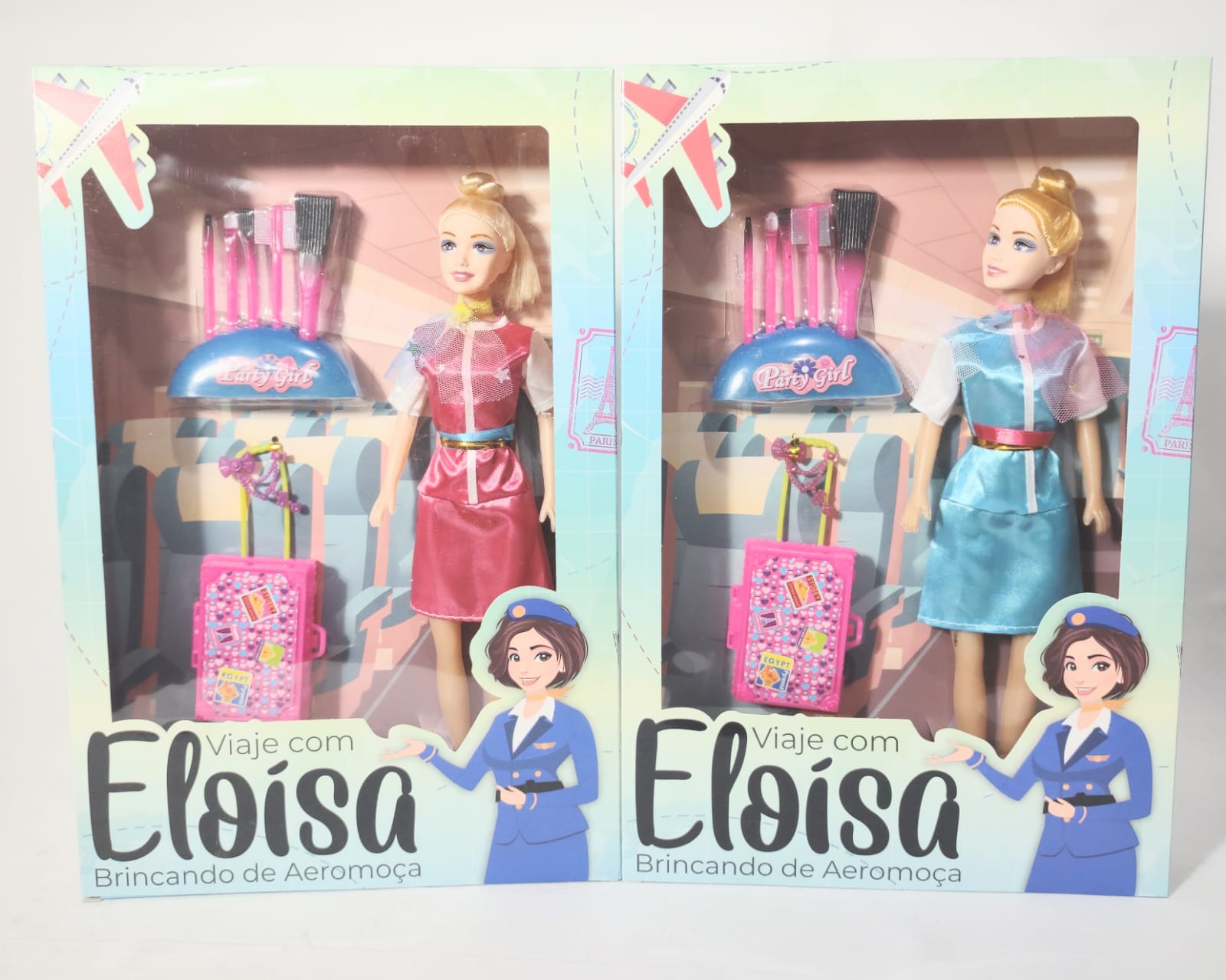  BONECA ELOÍSA AEROMOÇA C/ ACESSÓRIOS