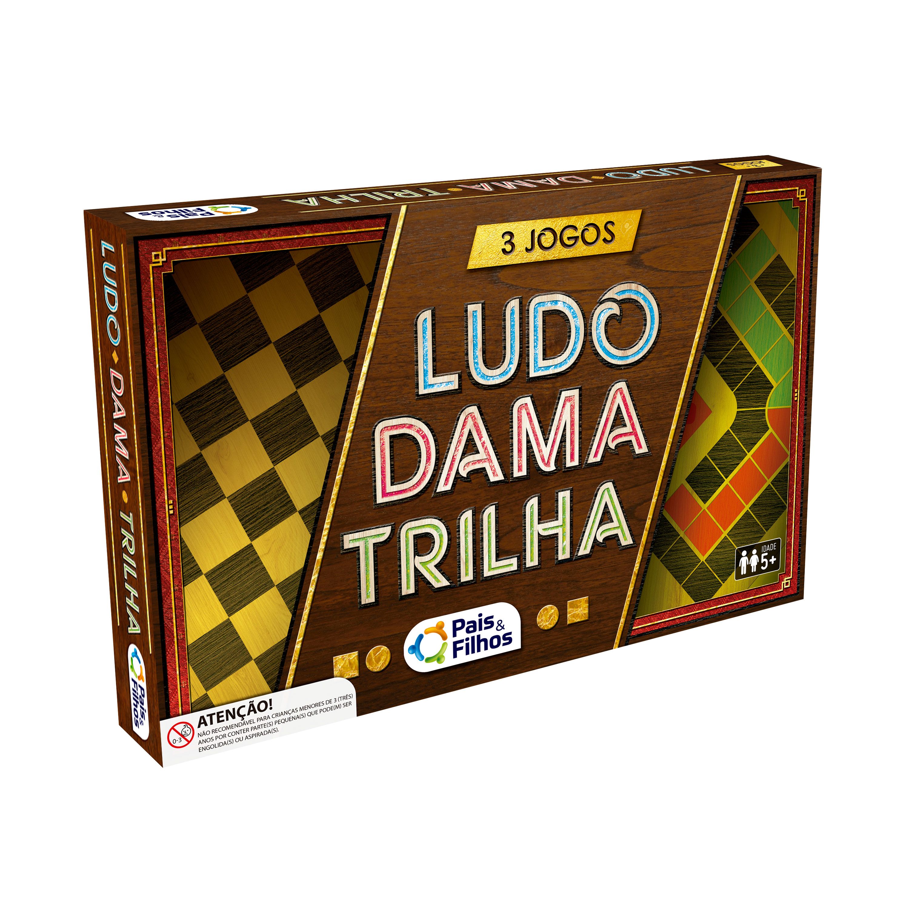X - JOGO LUDO DAMA TRILHA C 62 PECAS