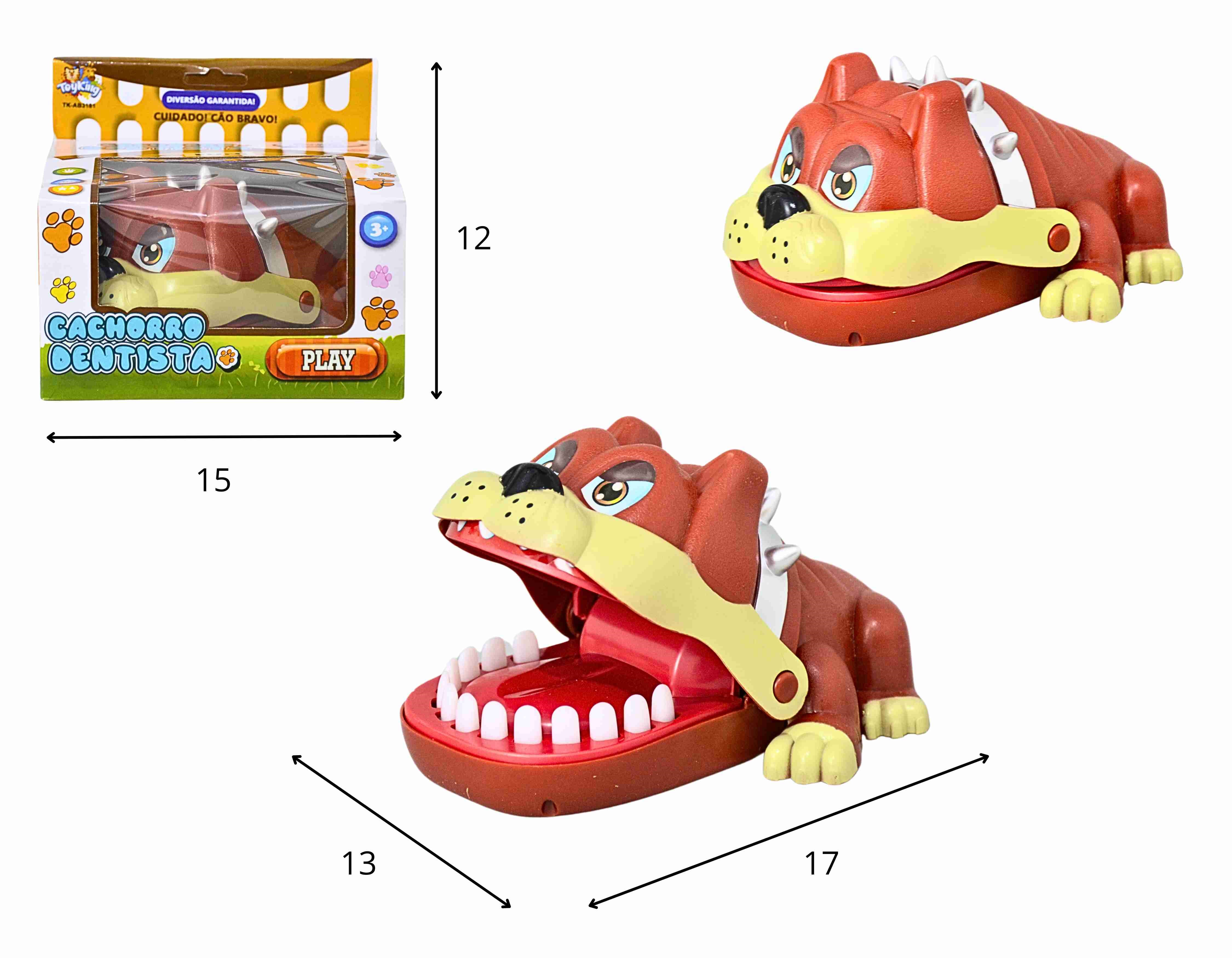 E - JOGO CACHORRO MORDE DEDO PARA APERTAR OS DENTES