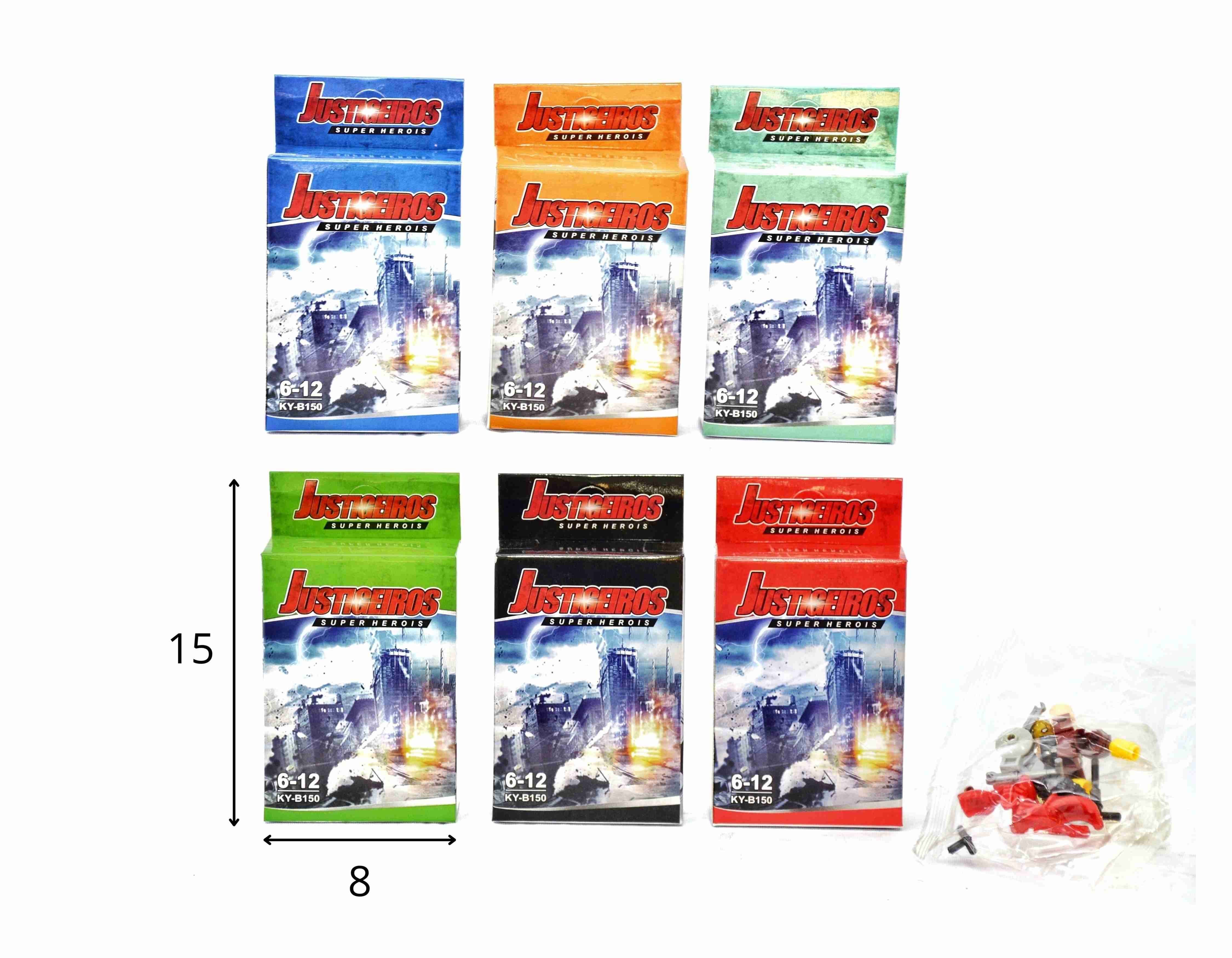 G - BLOCOS DE MONTAR AVENGERS C/ MODELOS VARIADOS (CAIXA FECHADA R$ 5,59 + FT -> 24 PEÇAS)