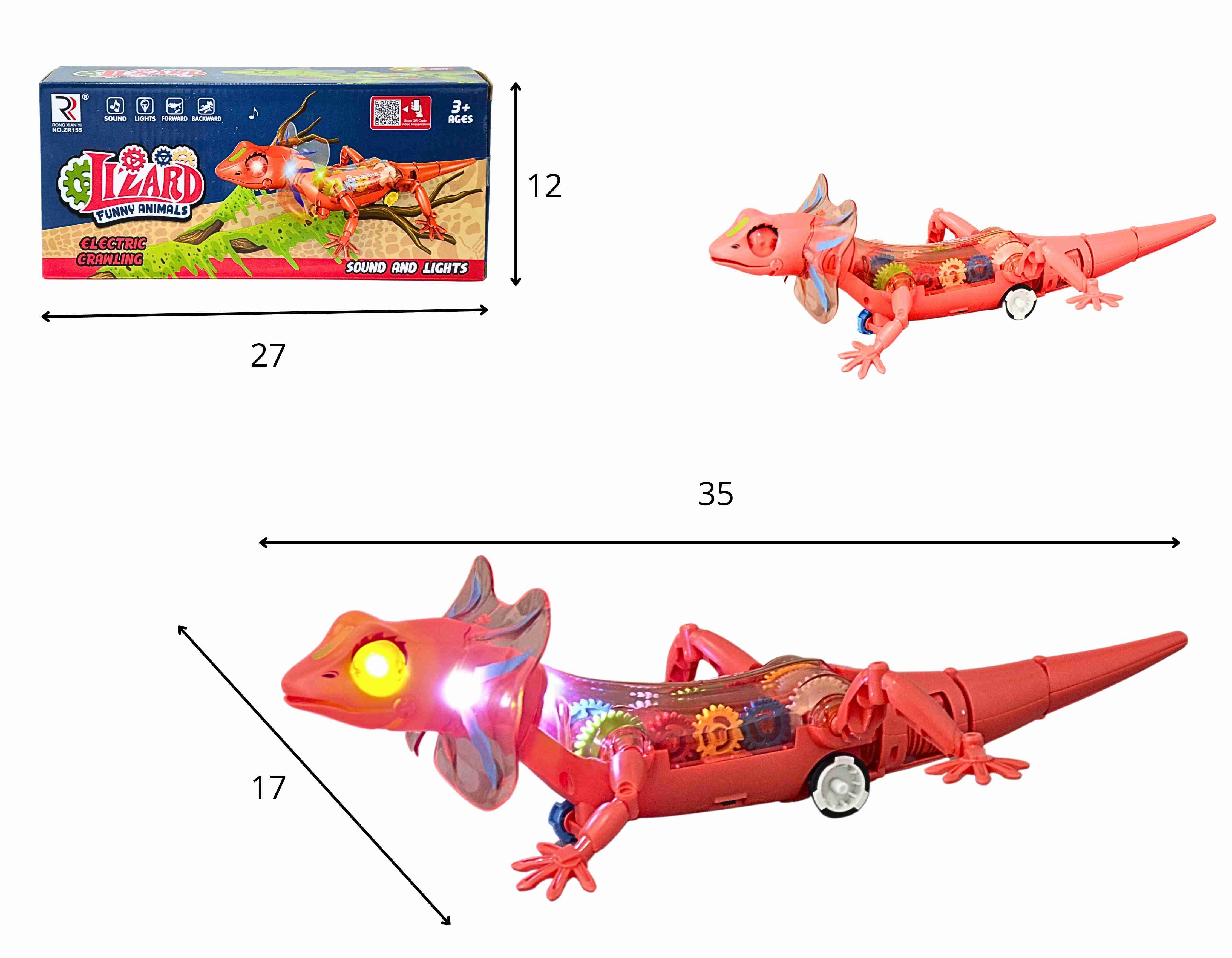 D - LAGARTO A PILHA COM SOM E ILUMINACAO