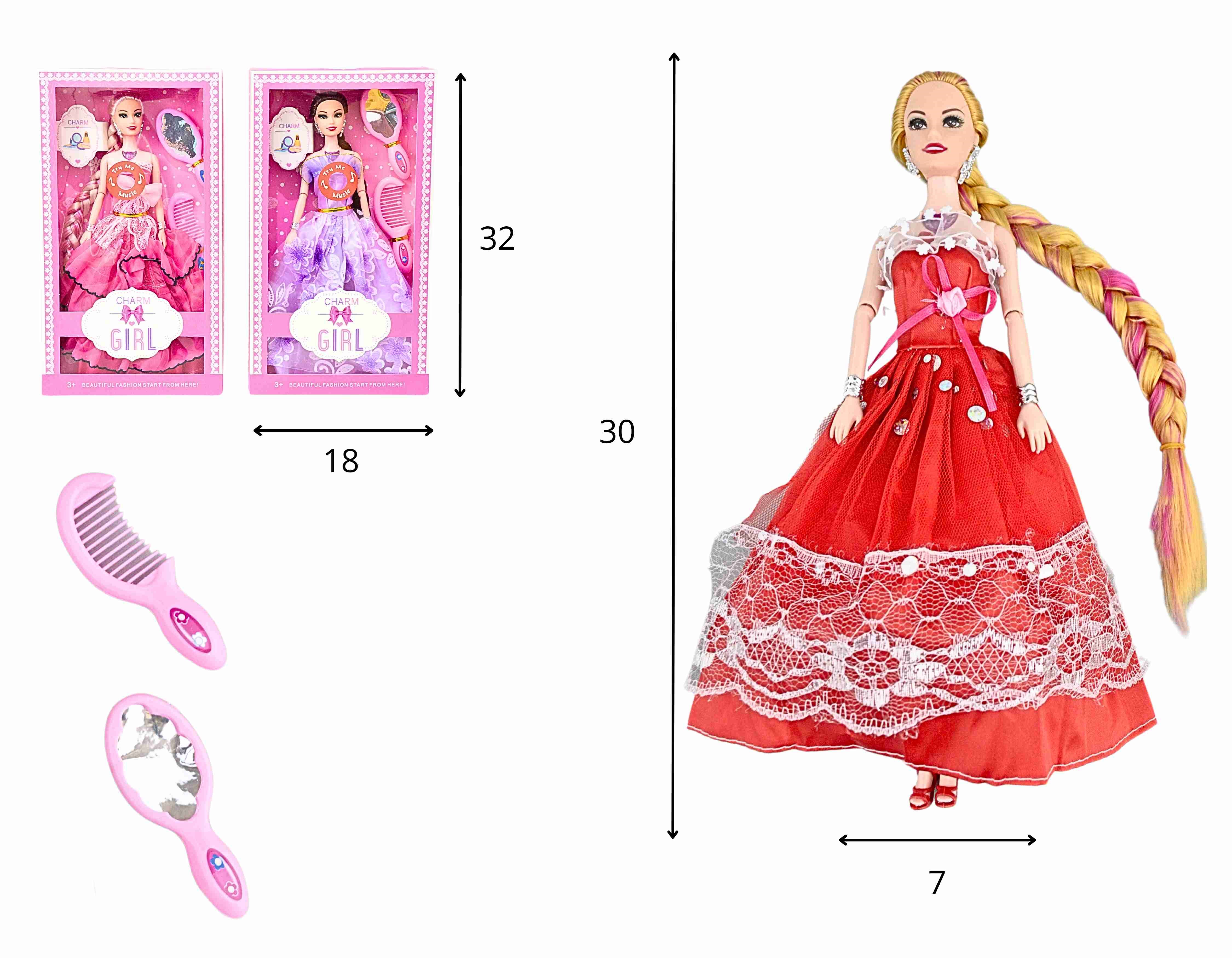 C - BONECA ARTICULADA COM SOM E ACESSÓRIOS