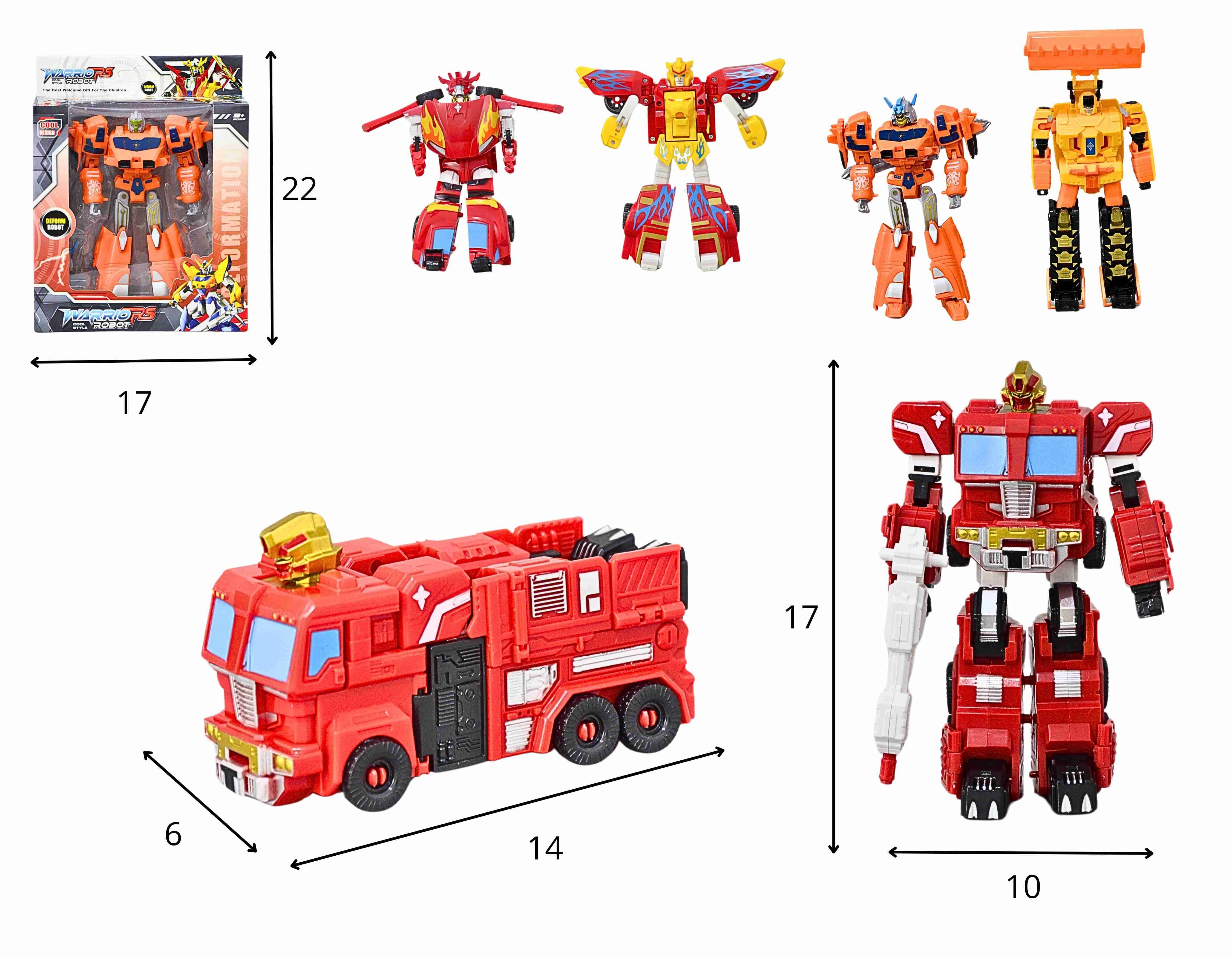 C - BONECO TRANSFORMERS NA CAIXA COM 5 MODELOS VARIADOS 