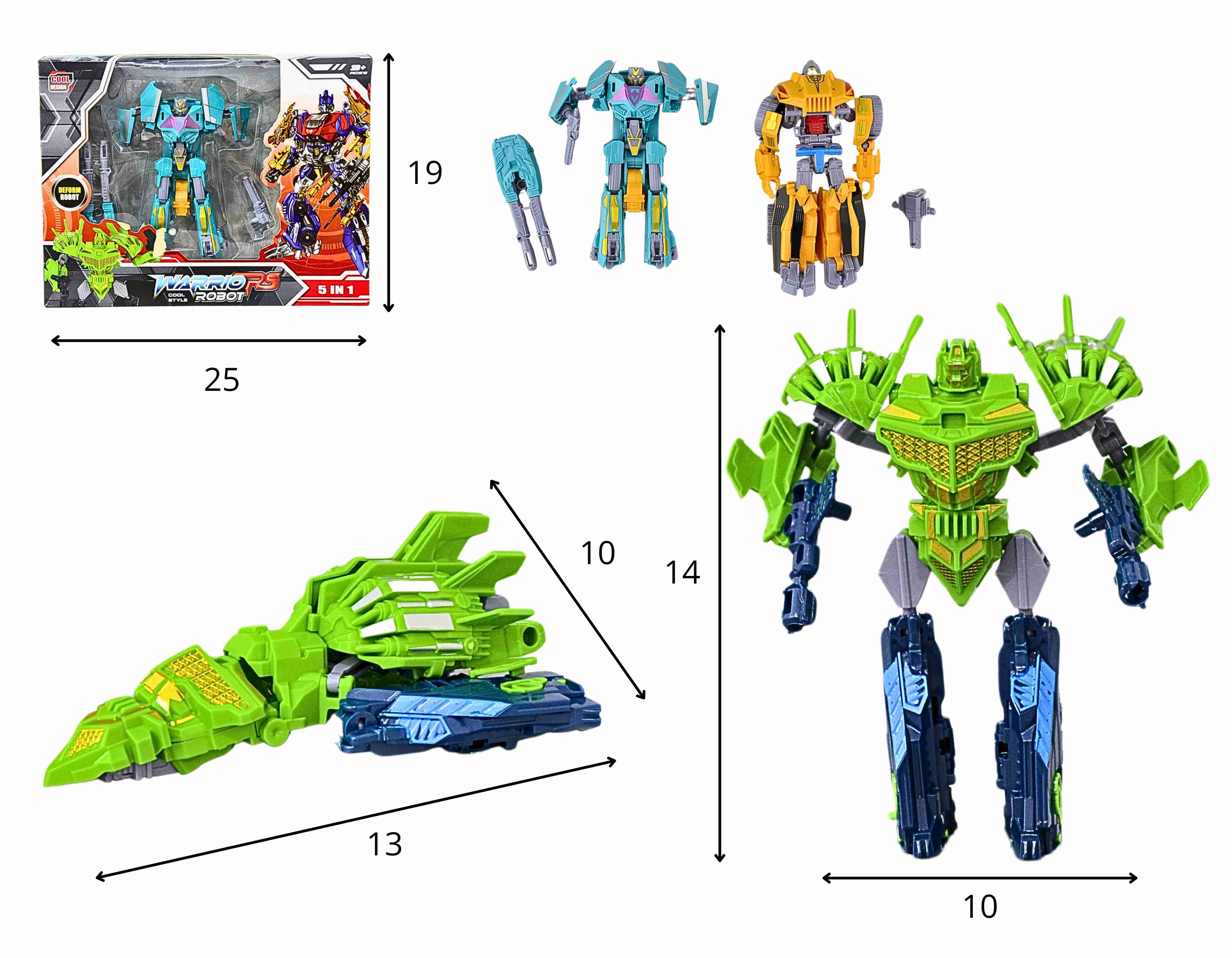 C - BONECO TRANSFORMERS NA CAIXA COM 3 MODELOS VARIADOS 